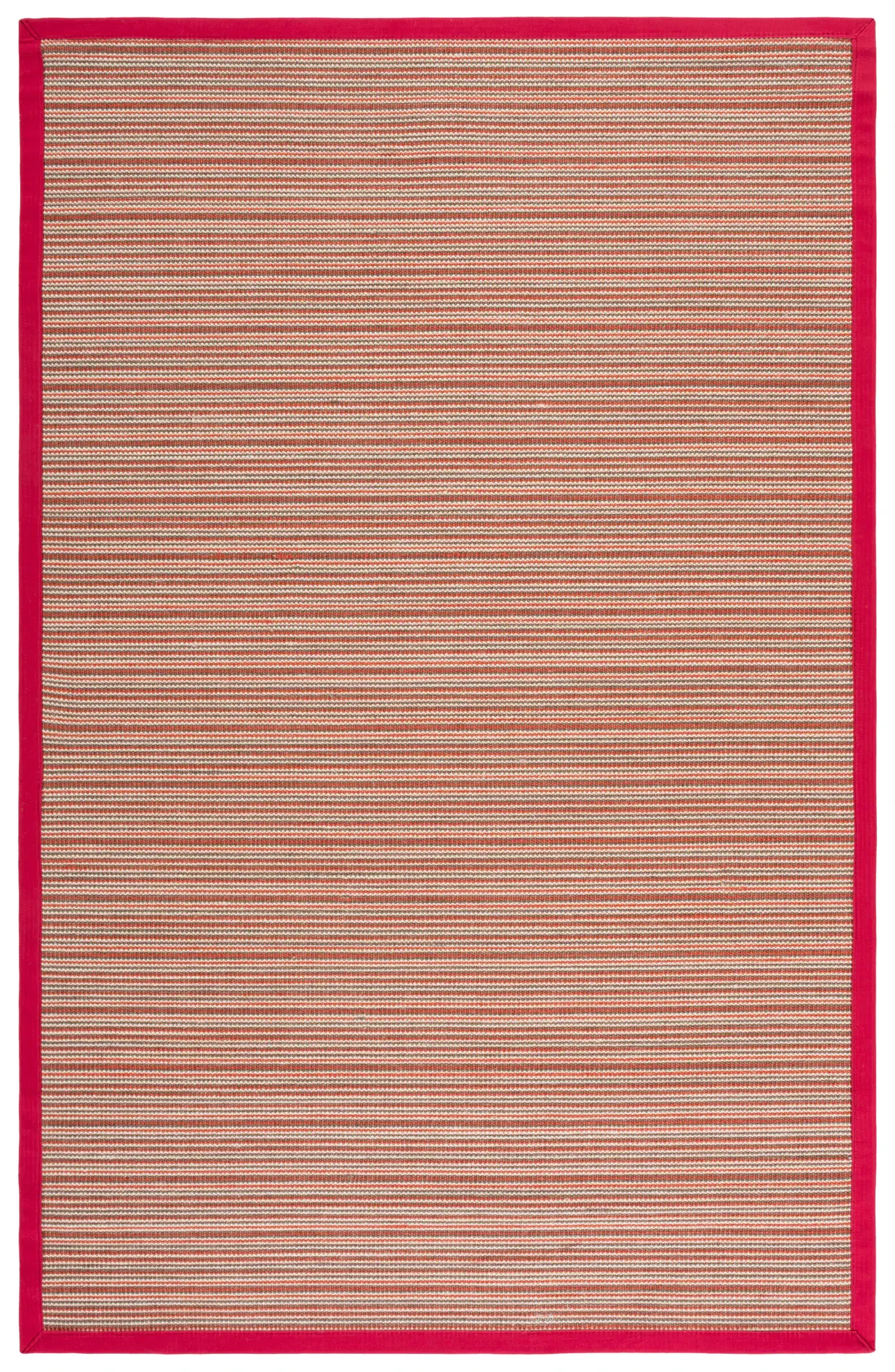 Natural Fiber Linear Bordered Sisal Rug