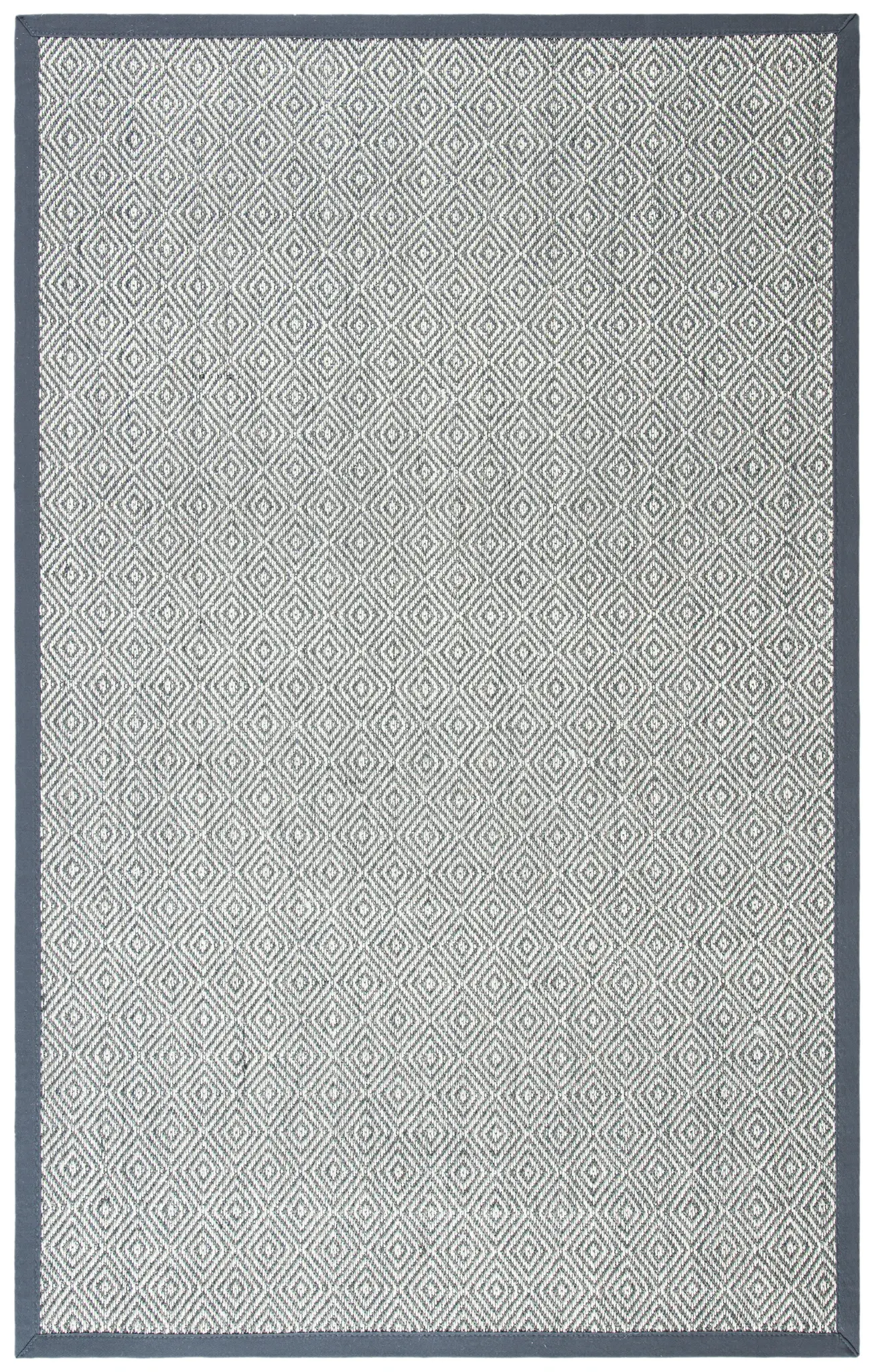 Natural Fiber Diamond Bordered Sisal Rug