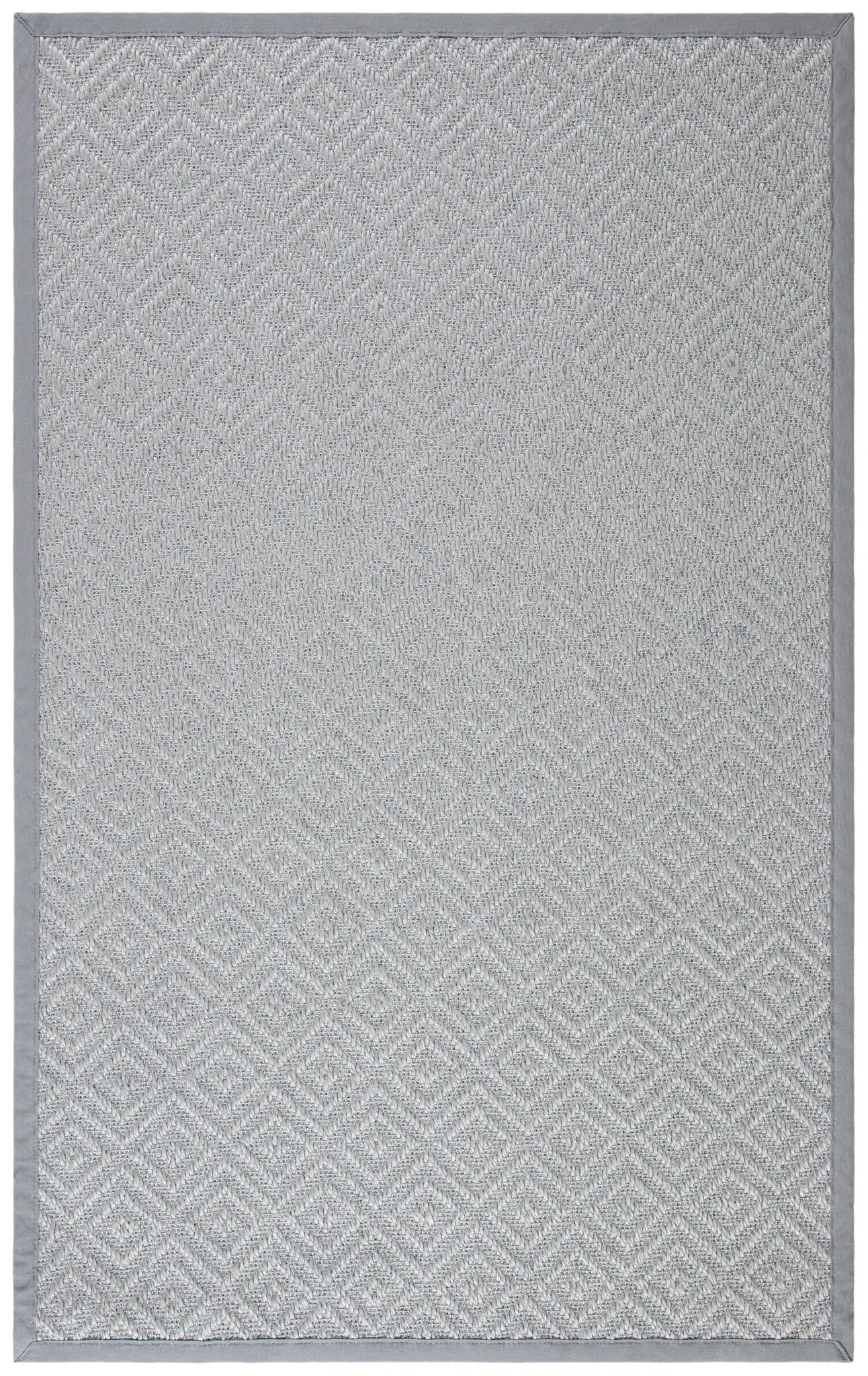 Natural Fiber Large Diamond Bordered Sisal Rug