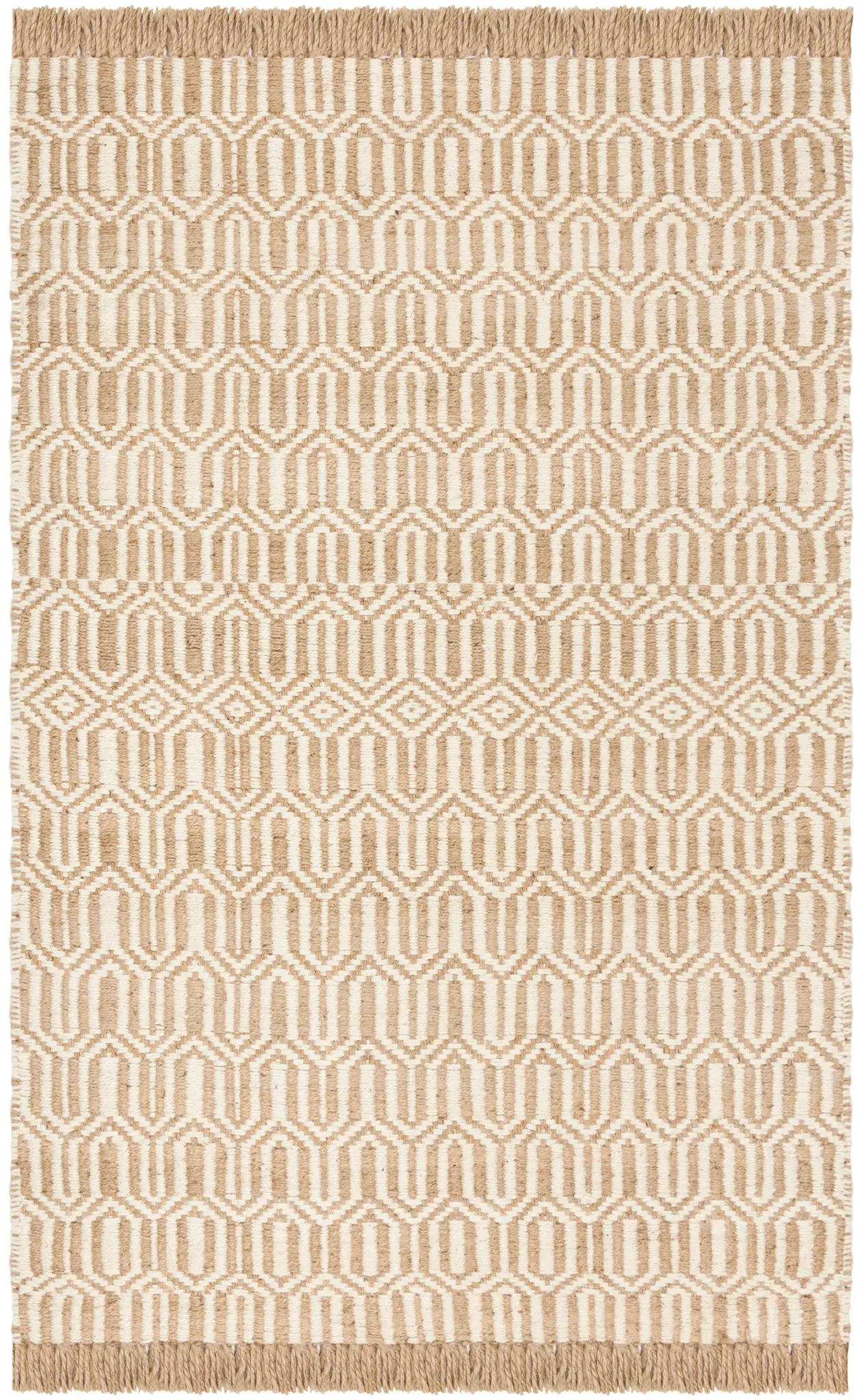 Natural Fiber Zigzag Hand-Woven Jute Rug