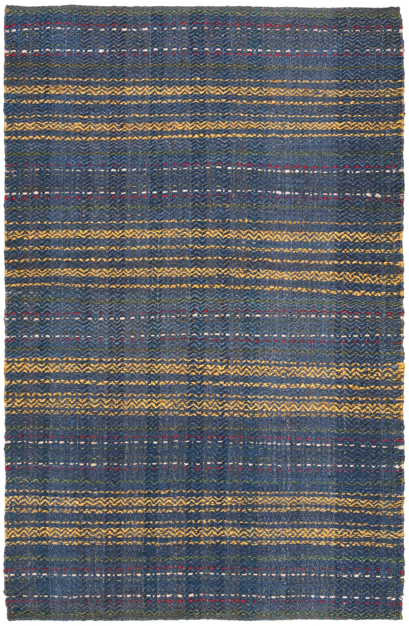 Natural Fiber Striped Hand-Woven Jute Rug