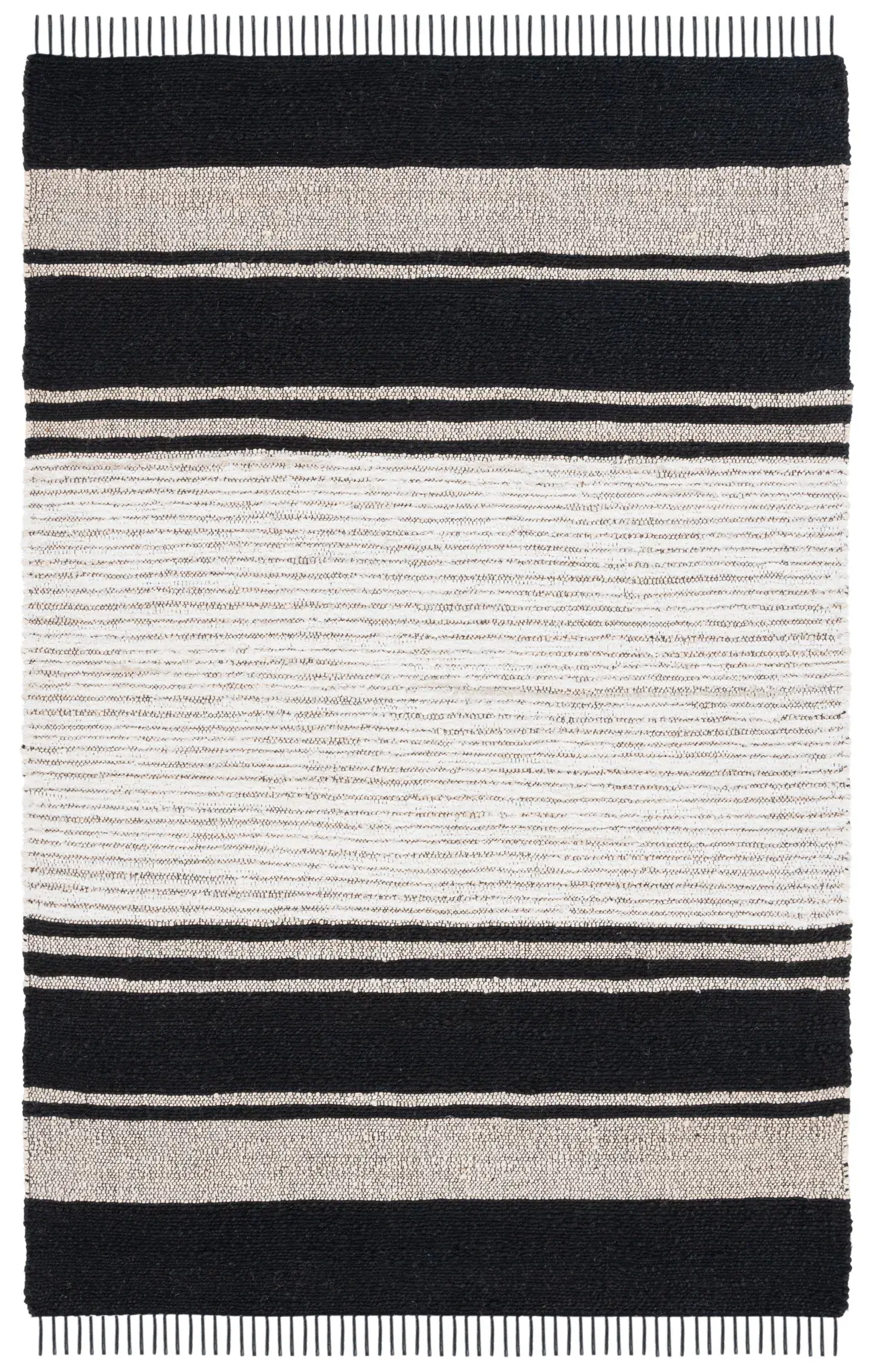Natural Fiber Cabin Stripe Hand-Woven Rug