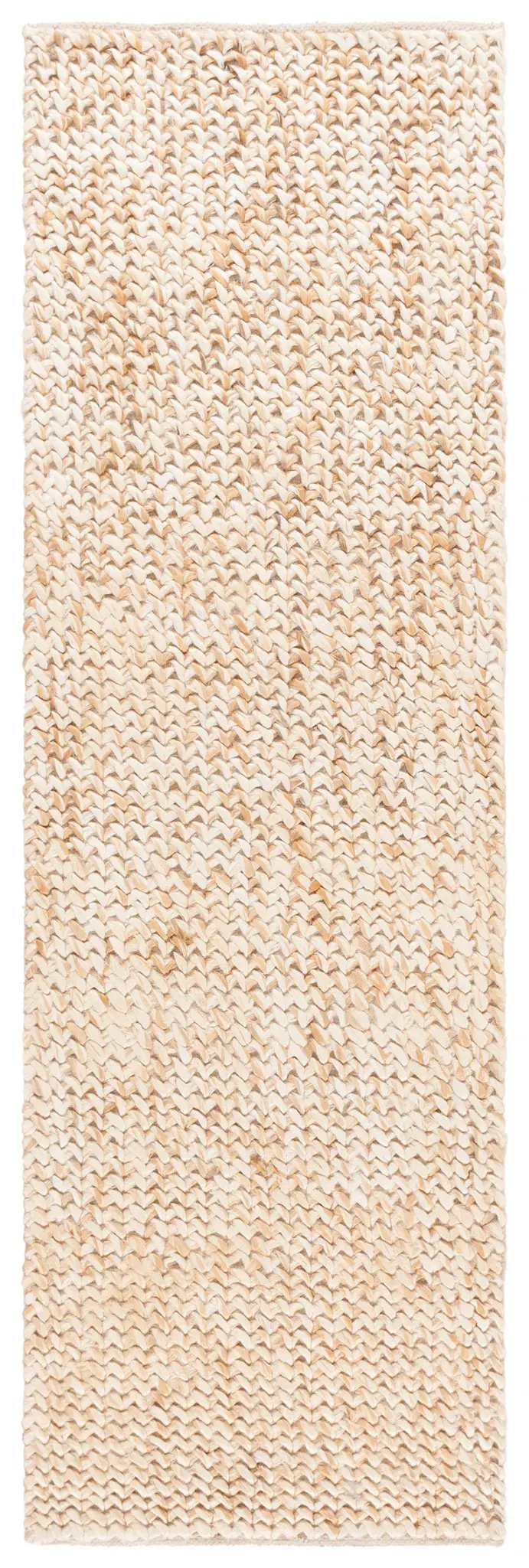 Natural Fiber Cable Knit Braided Hand-Woven Jute Rug