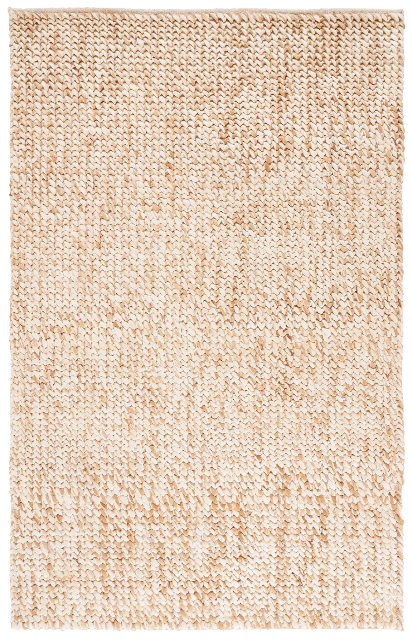 Natural Fiber Cable Knit Braided Hand-Woven Jute Rug