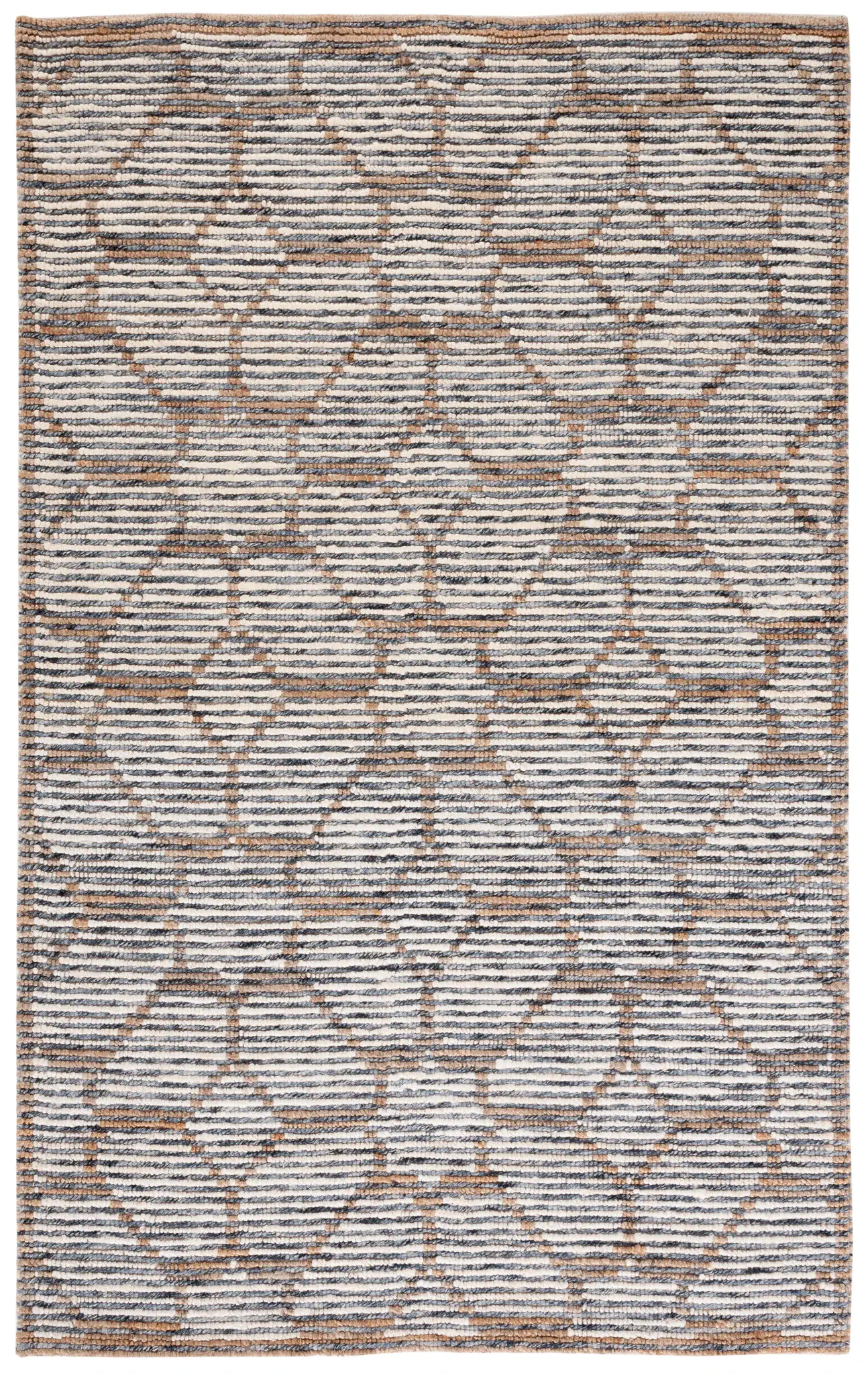 Natural Fiber Honeycomb Trellis Hand-Woven Rug