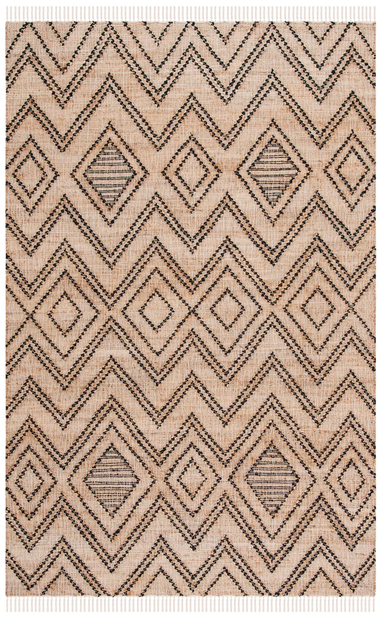 Natural Fiber Chevron Diamond Flatweave Rug