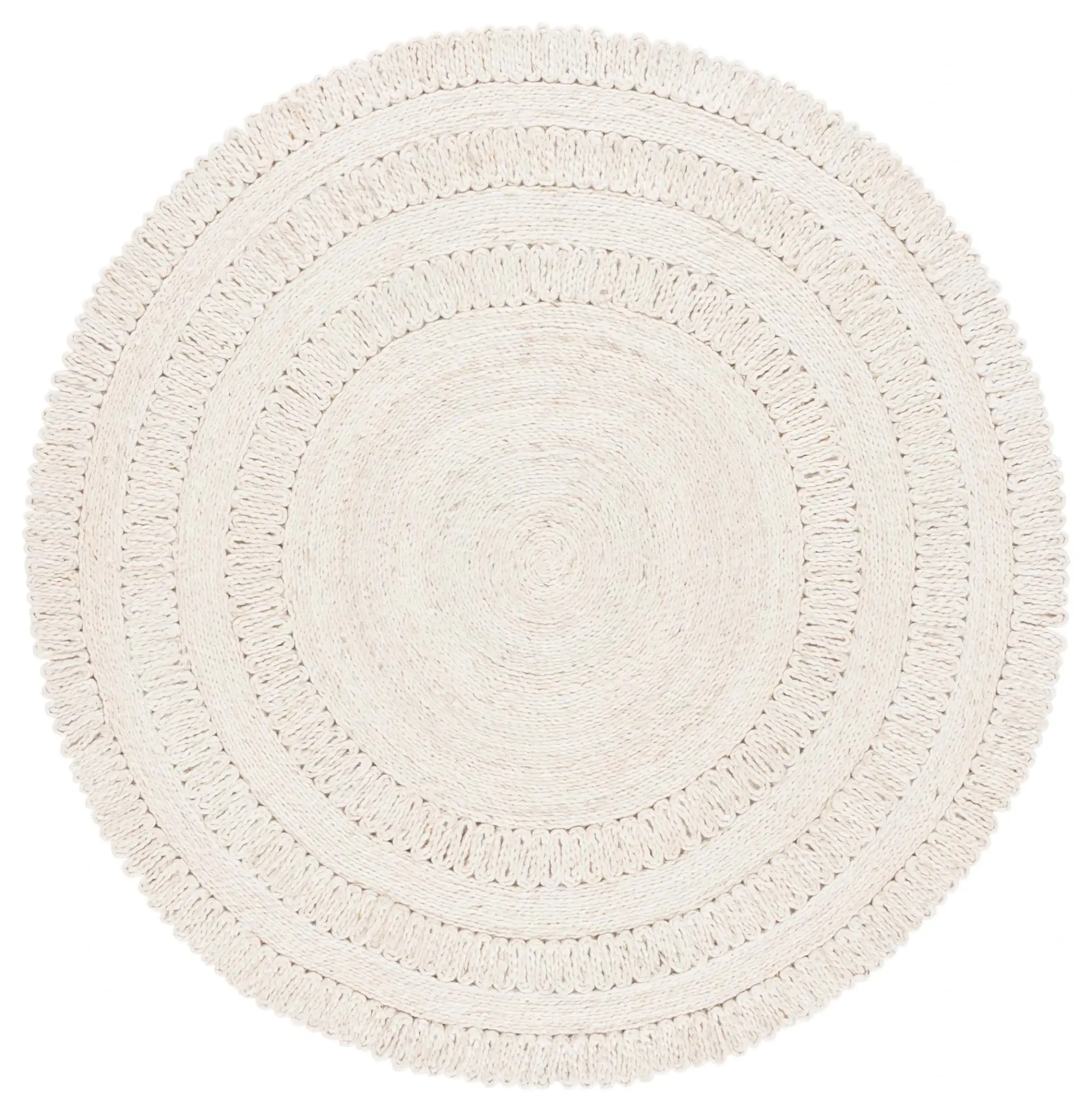 Natural Fiber Coastal Braided Jute Rug