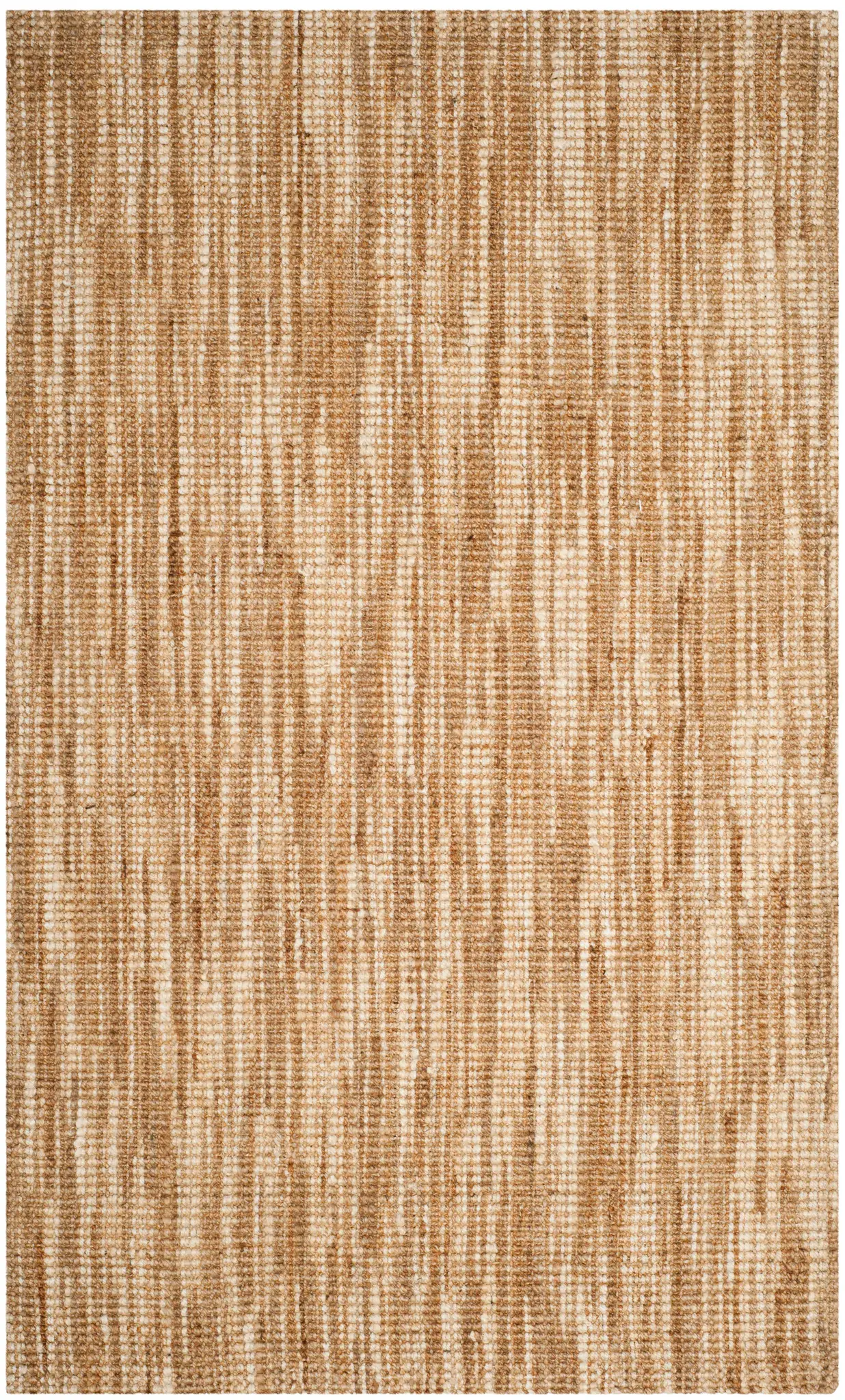 Natural Fiber Striated Hand-Woven Jute Rug