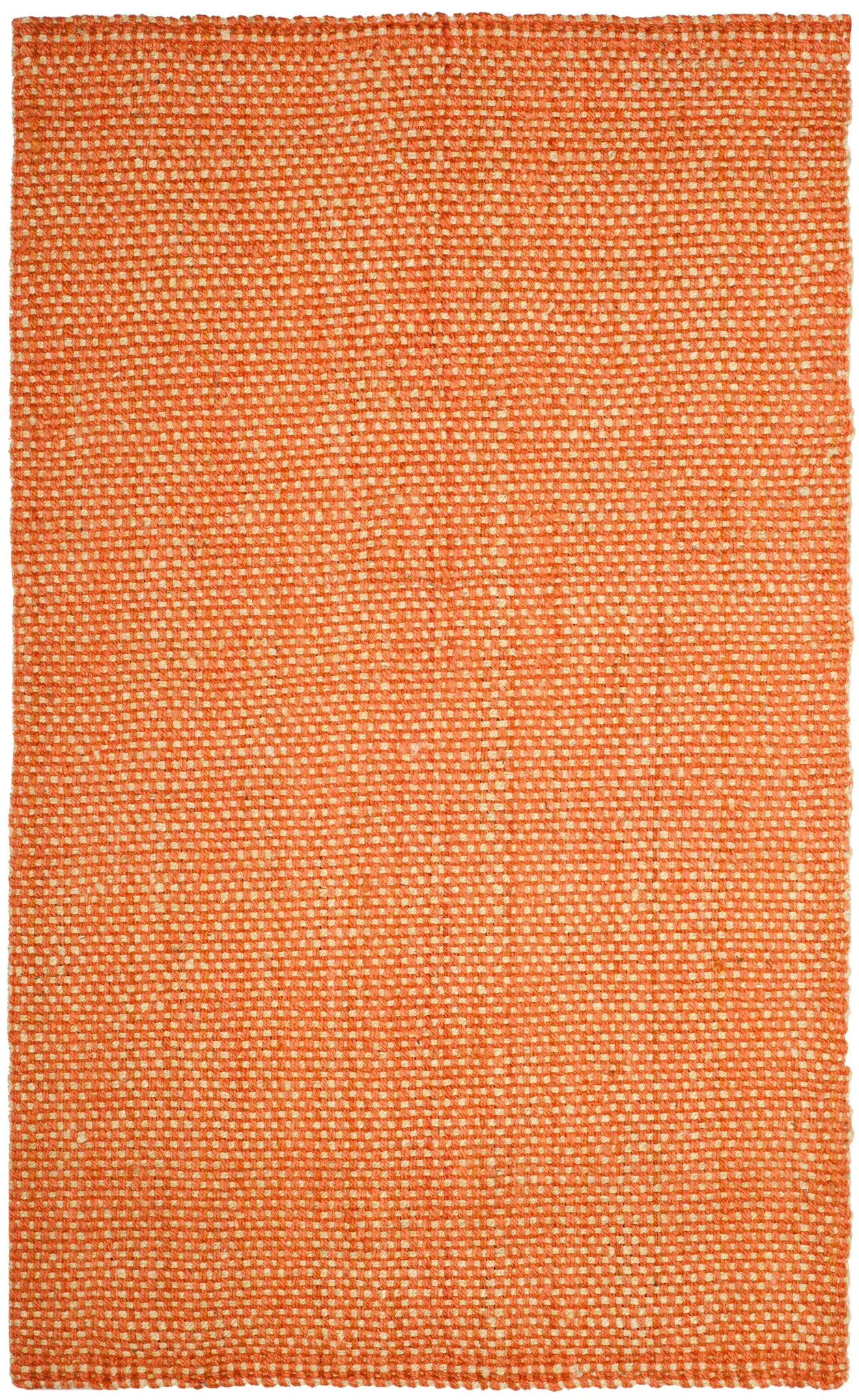 Natural Fiber Looped Ribbed Hand-Woven Jute Rug