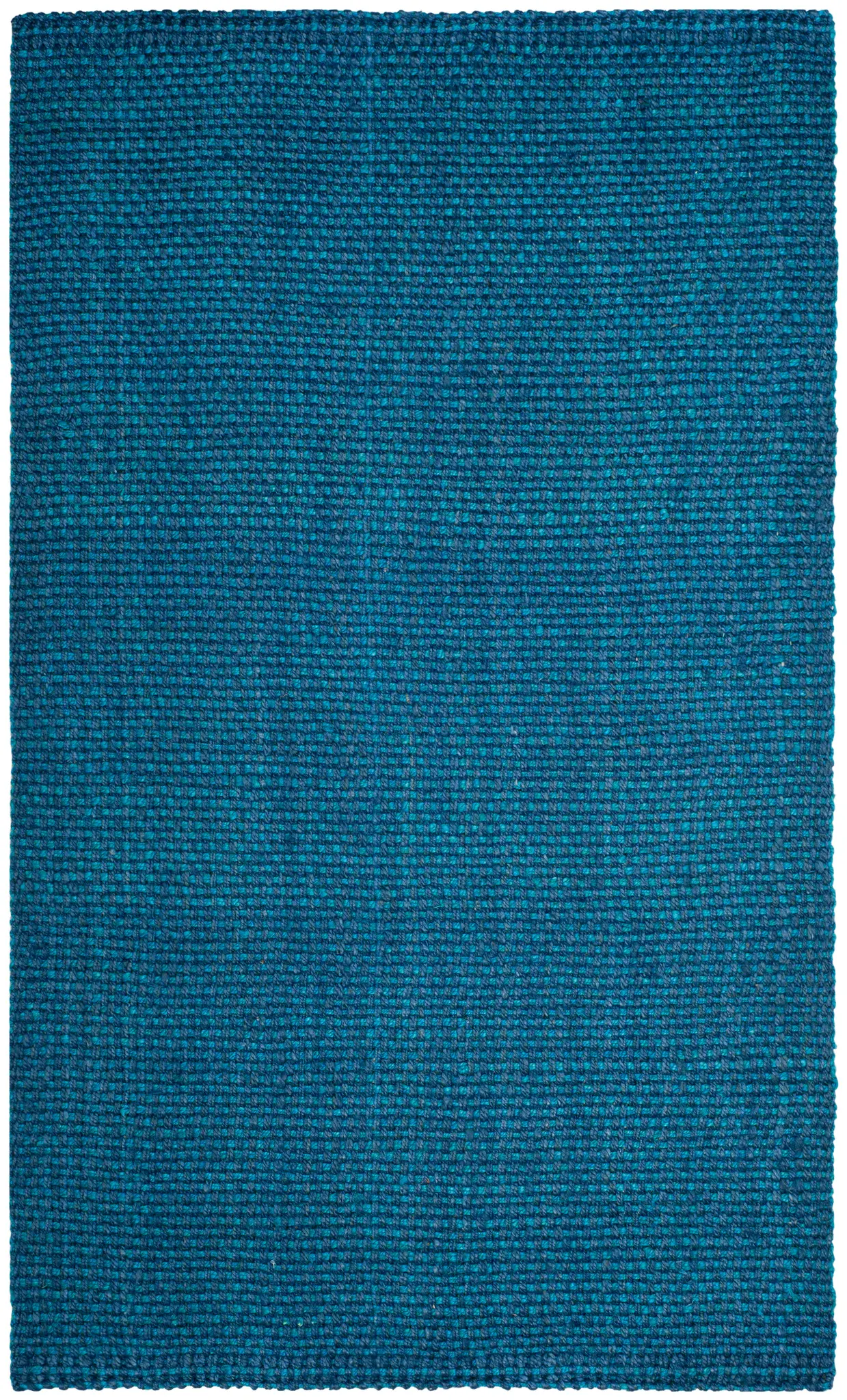 Natural Fiber Looped Ribbed Hand-Woven Jute Rug