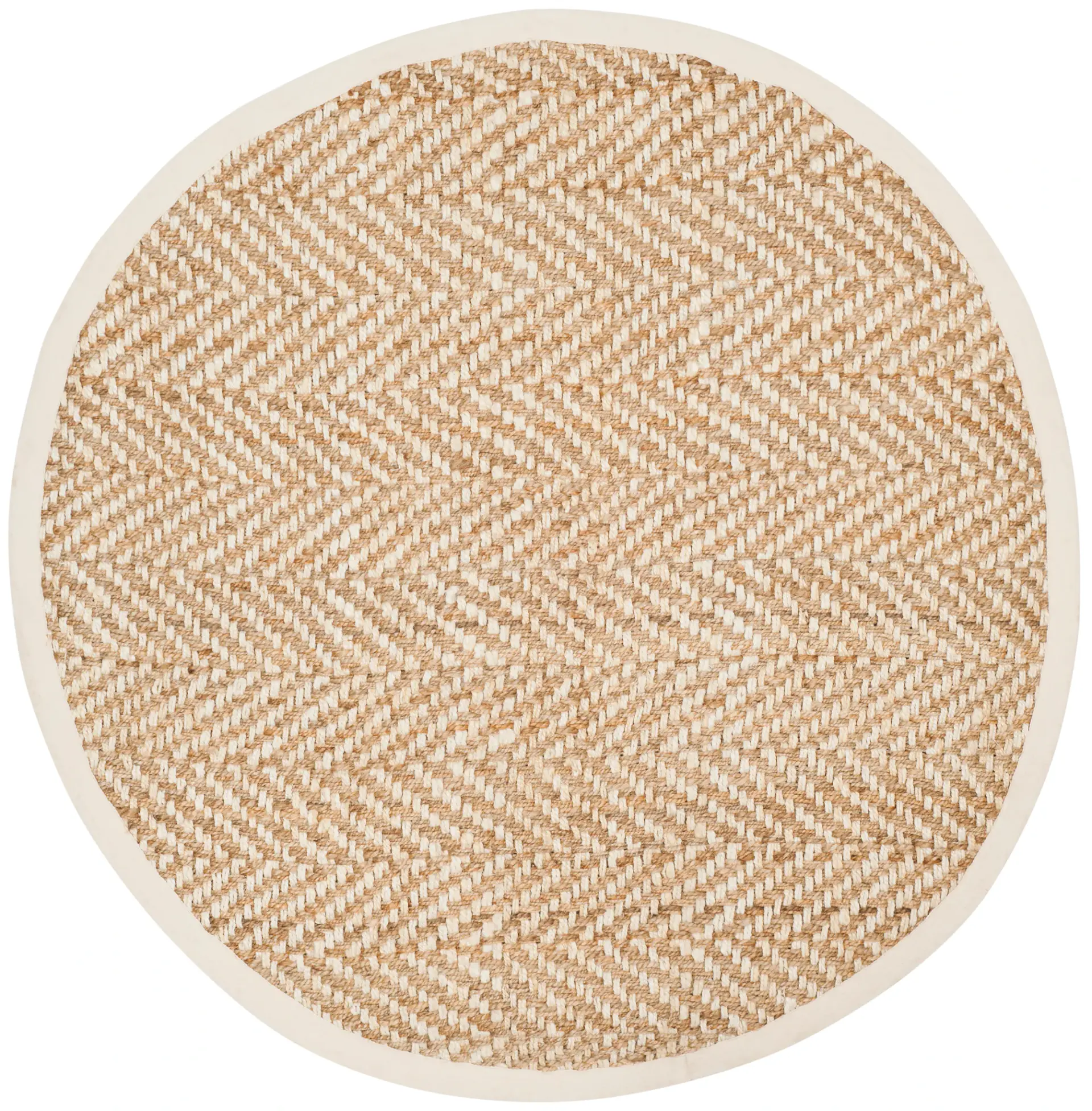 Natural Fiber Allover Chevron Hand-Woven Jute Rug