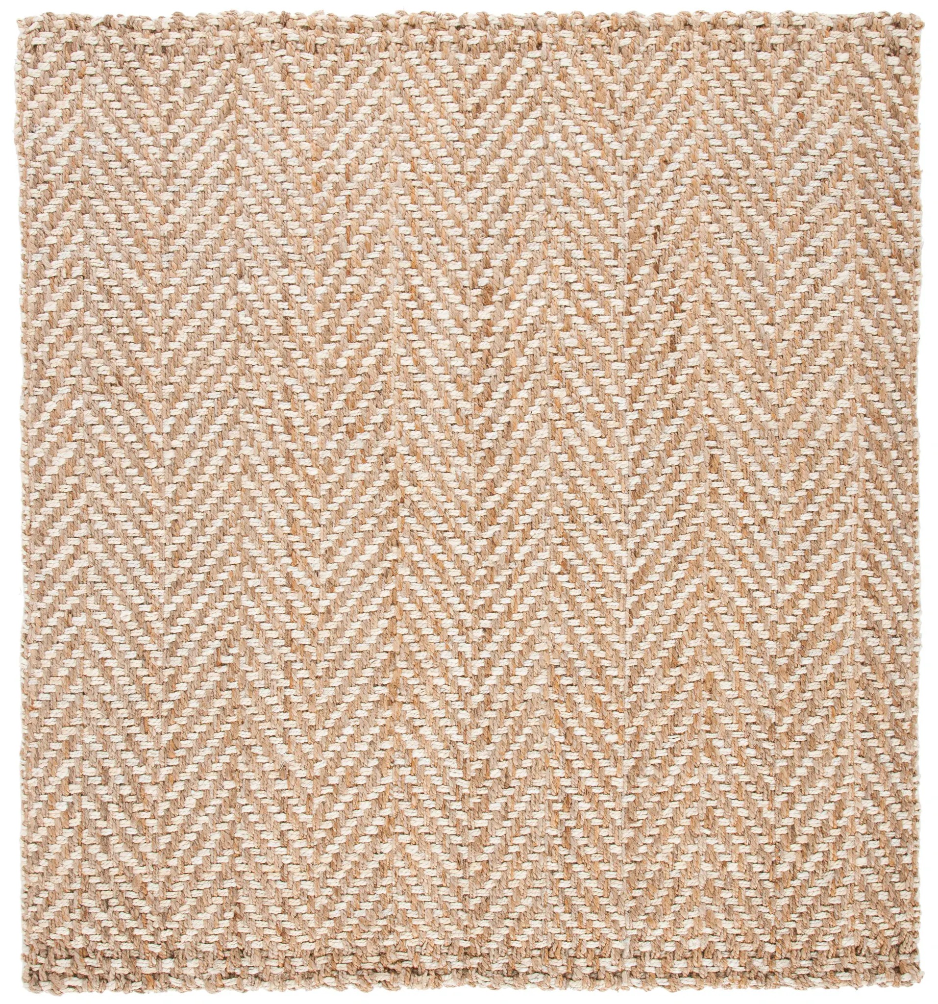 Natural Fiber Allover Chevron Hand-Woven Jute Rug