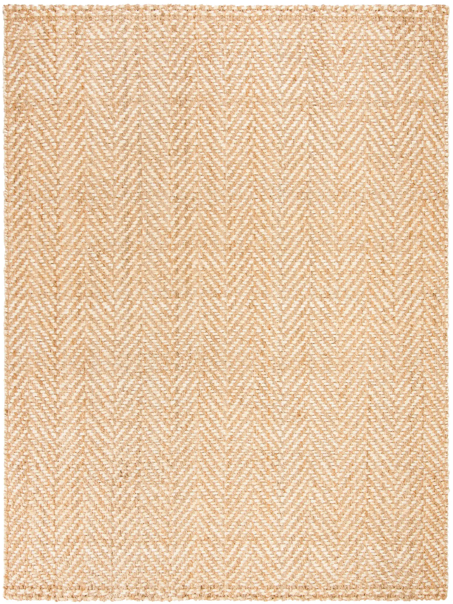 Natural Fiber Allover Chevron Hand-Woven Jute Rug