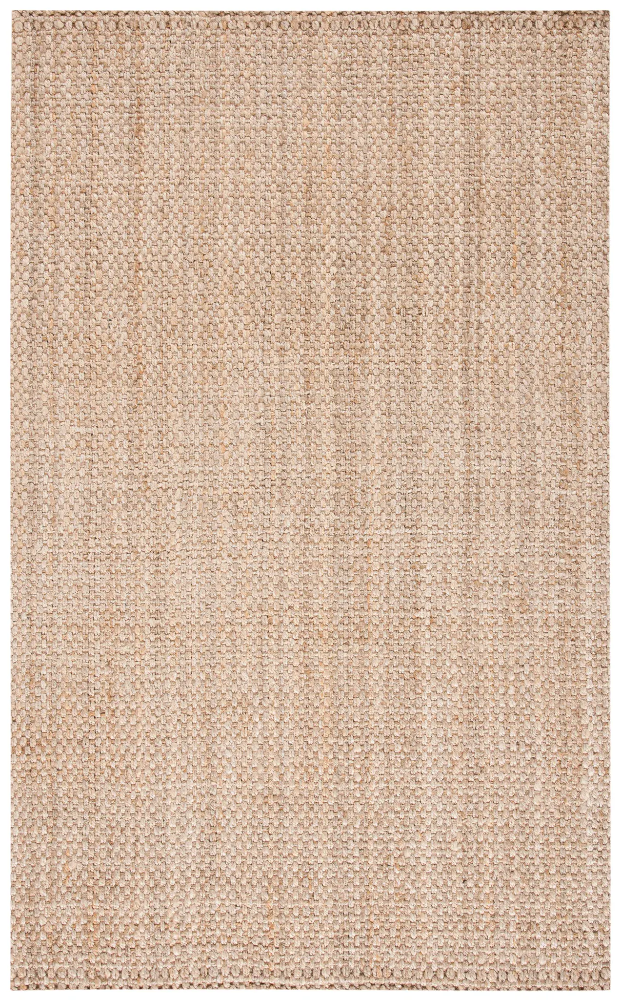 Natural Fiber Solid Basketweave Hand-Woven Jute Rug
