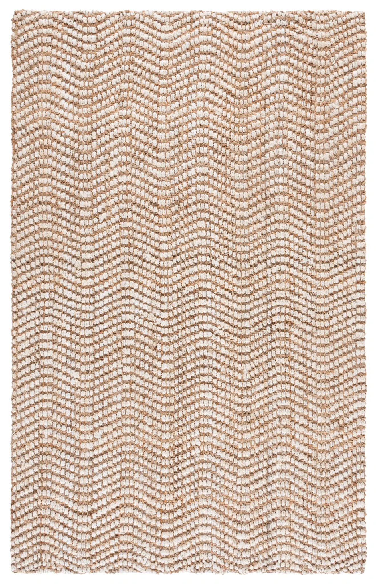 Natural Fiber Wave Hand-Woven Jute Rug