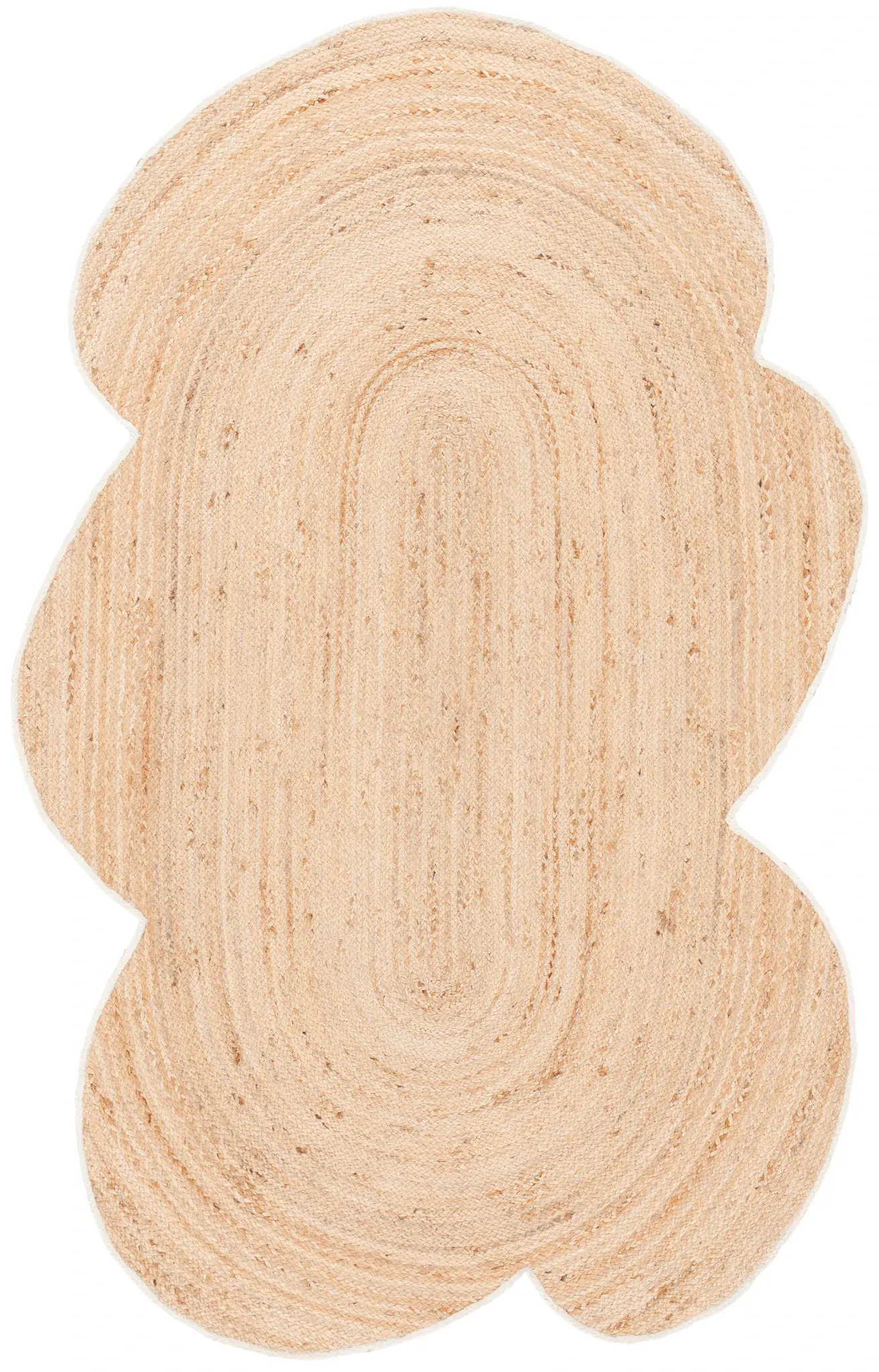 Natural Fiber Bungalow Scalloped Hand-Woven Jute Rug