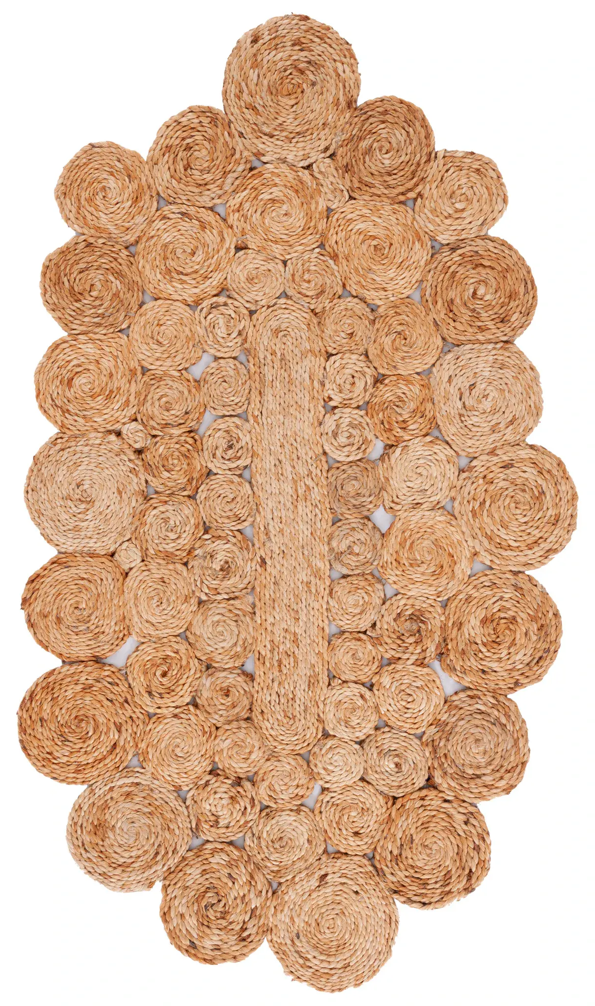 Natural Fiber Hand-Woven Braided Circle Jute Rug