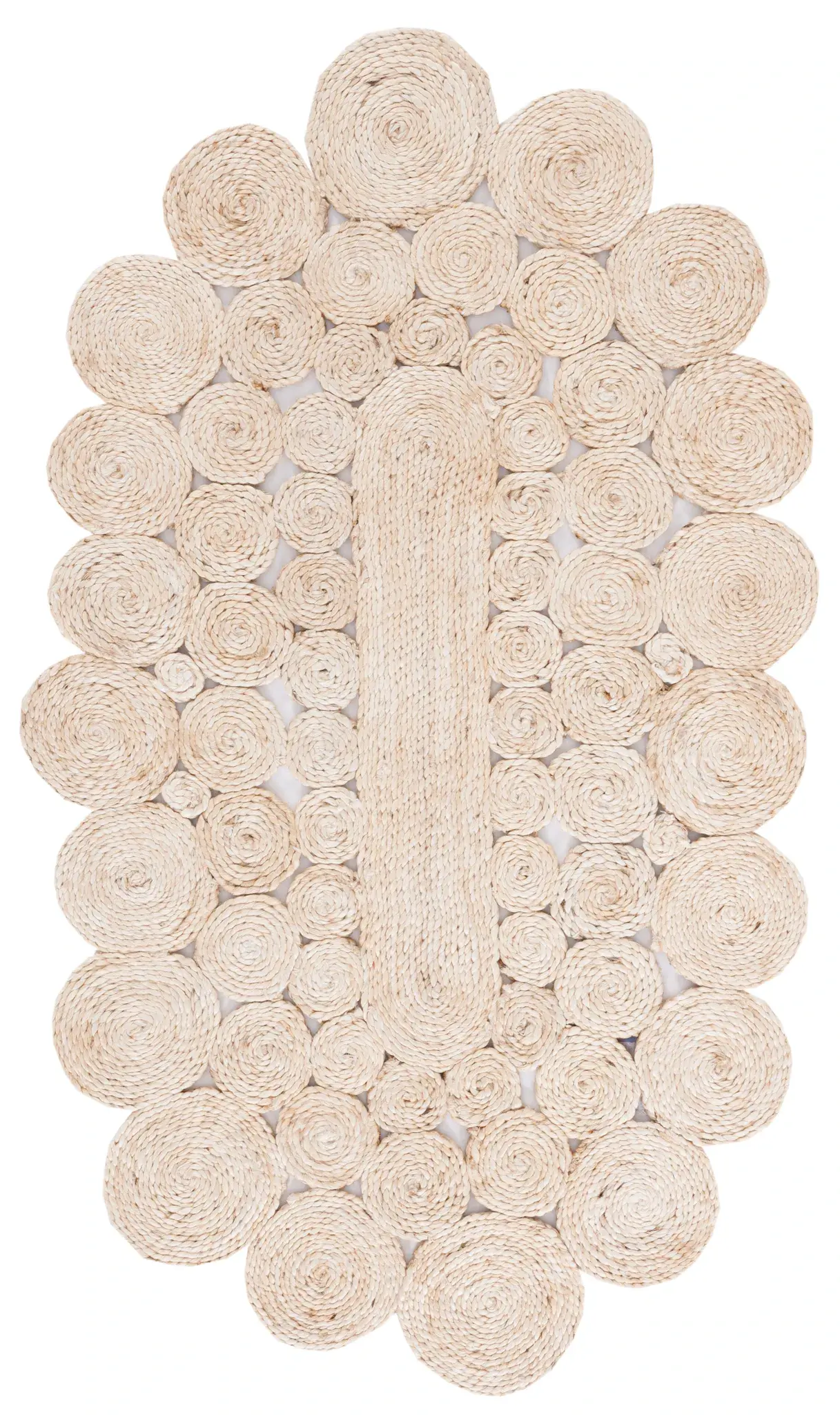Natural Fiber Hand-Woven Braided Circle Jute Rug
