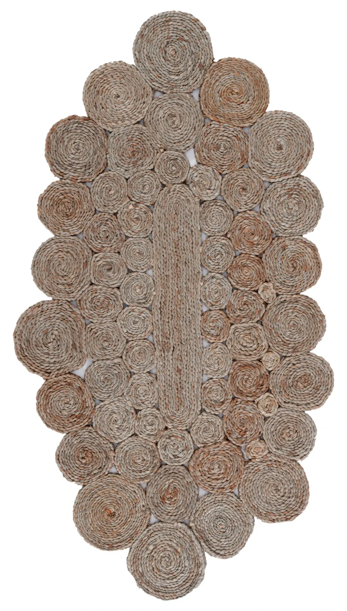 Natural Fiber Hand-Woven Braided Circle Jute Rug