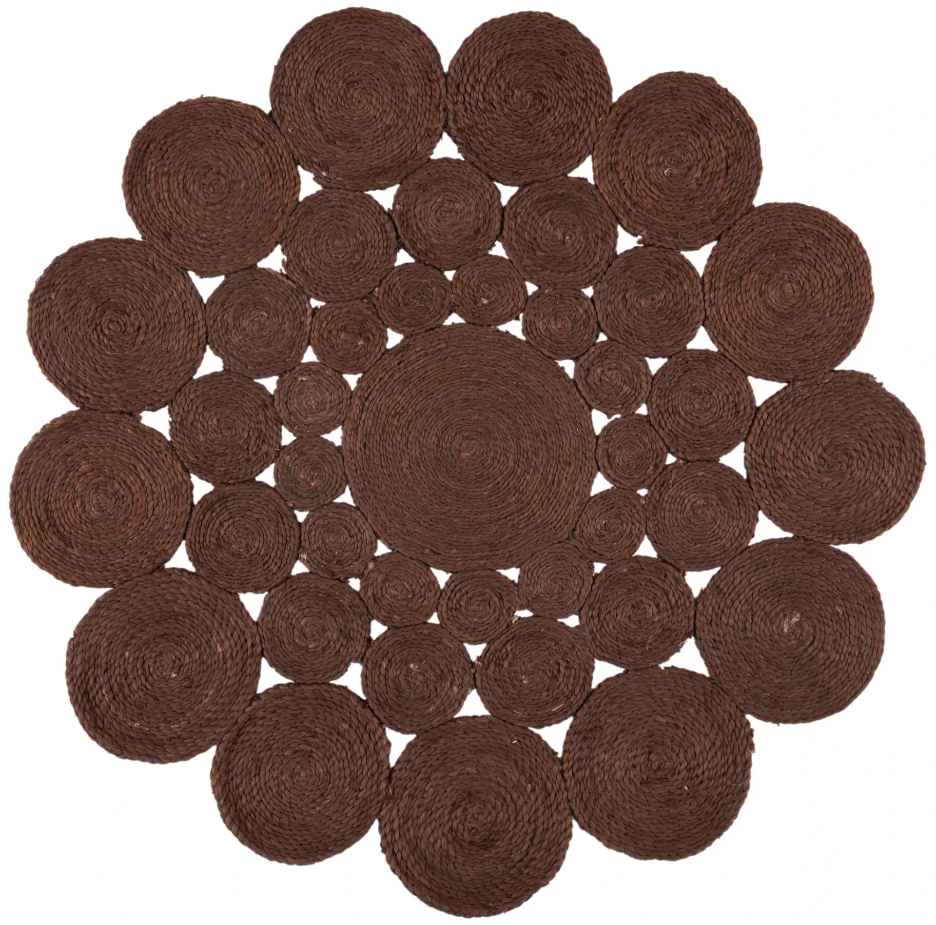 Natural Fiber Hand-Woven Braided Circle Jute Rug