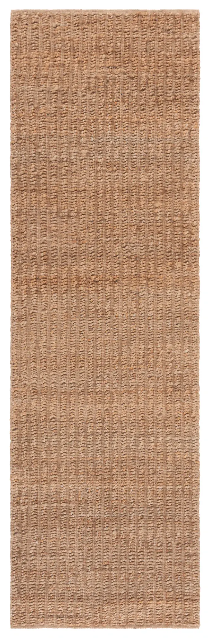 Natural Fiber Ribbed Solid Hand-Woven Jute Rug