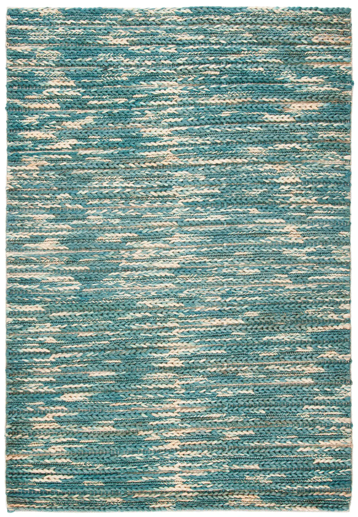 Natural Fiber Mottled Stripe Flatweave Jute Rug