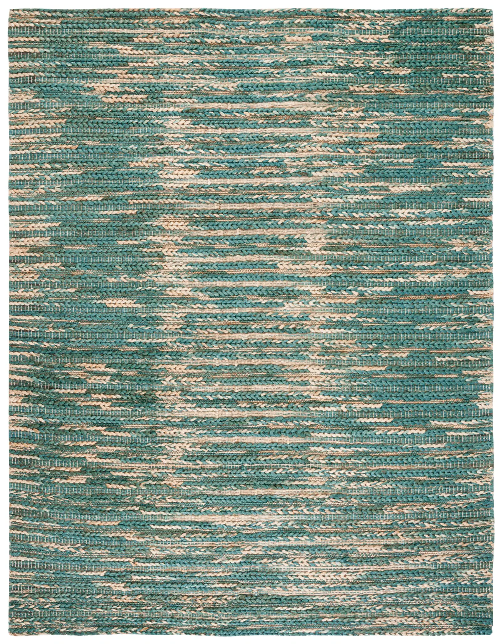 Natural Fiber Mottled Stripe Flatweave Jute Rug