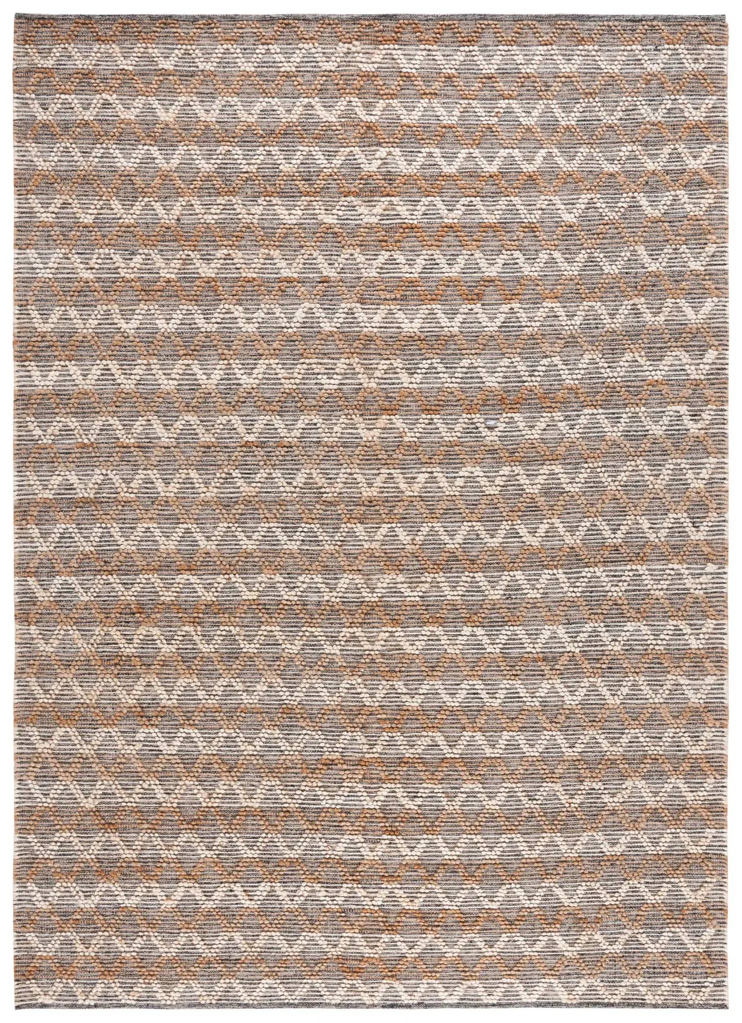 Natural Fiber Zigzag Flatweave Jute Rug
