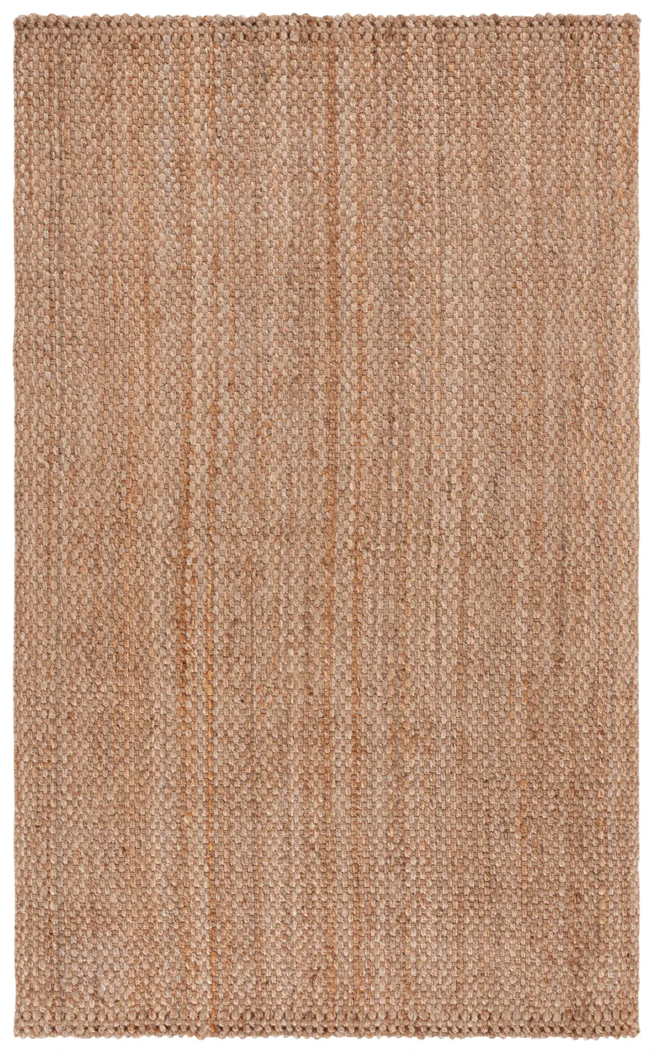 Natural Fiber Ribbed Linear Hand-Woven Jute Rug