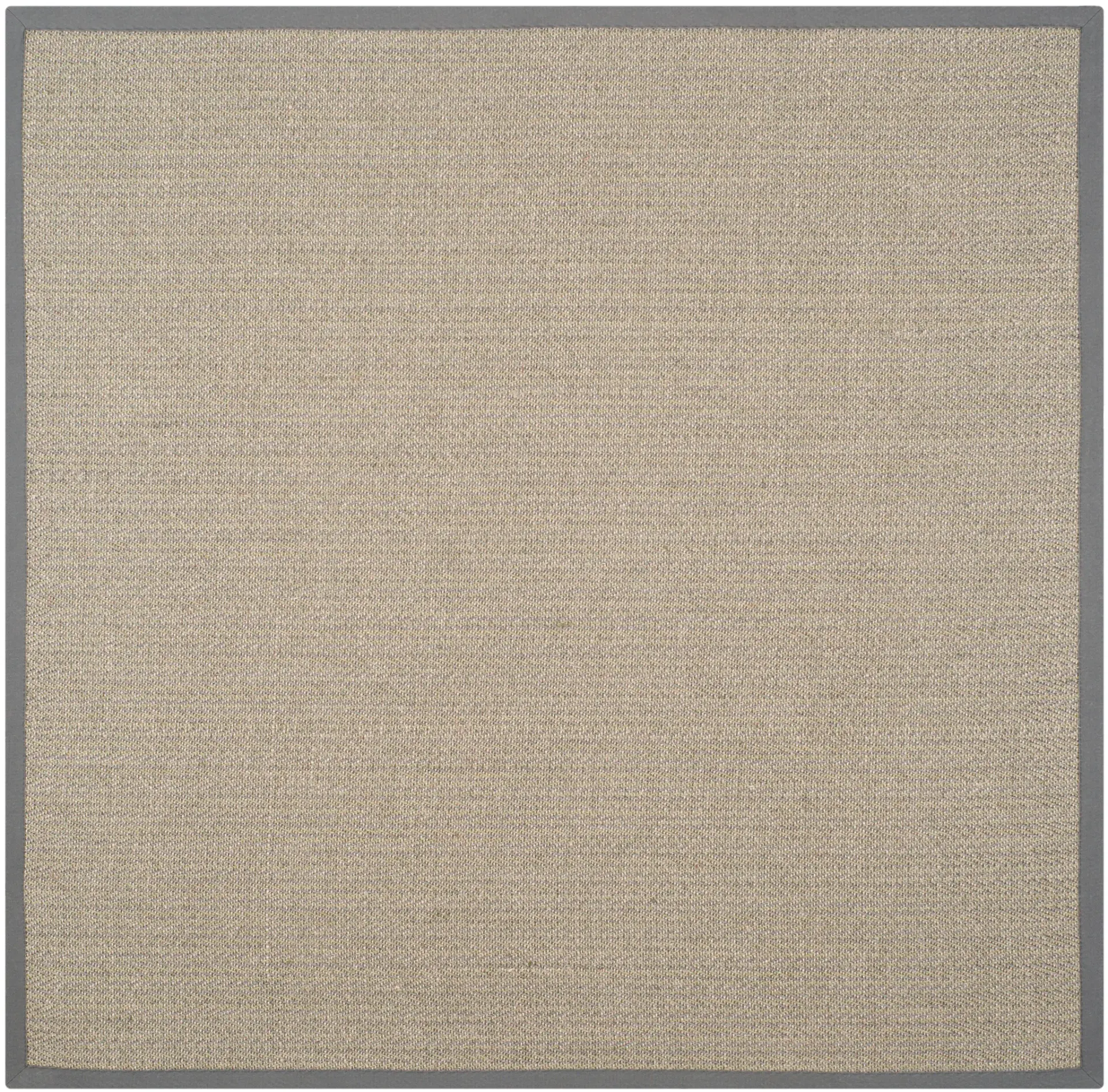 Natural Fiber Solid Bordered Rug