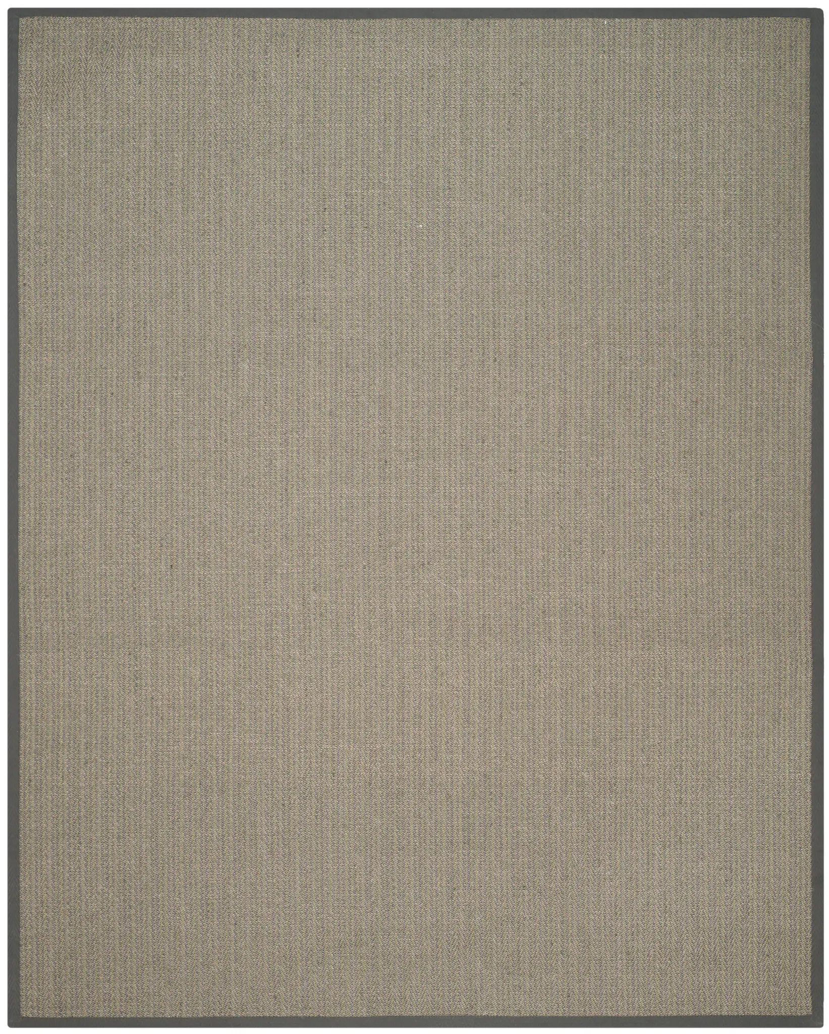 Natural Fiber Solid Bordered Rug