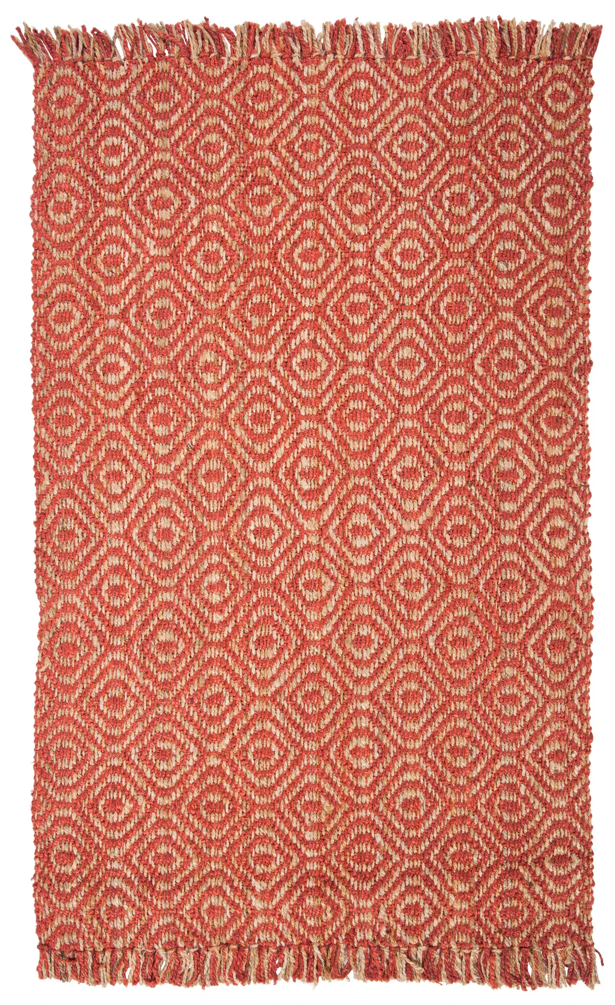 Natural Fiber Diamond Hand-Woven Jute Rug