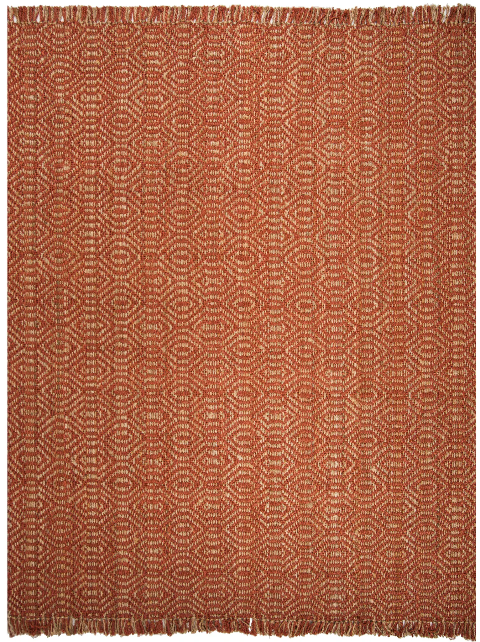 Natural Fiber Diamond Hand-Woven Jute Rug