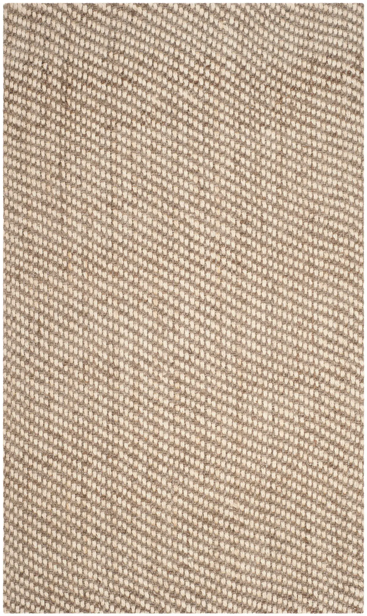 Natural Fiber Diagonal Ribbed Hand-Loomed Rug