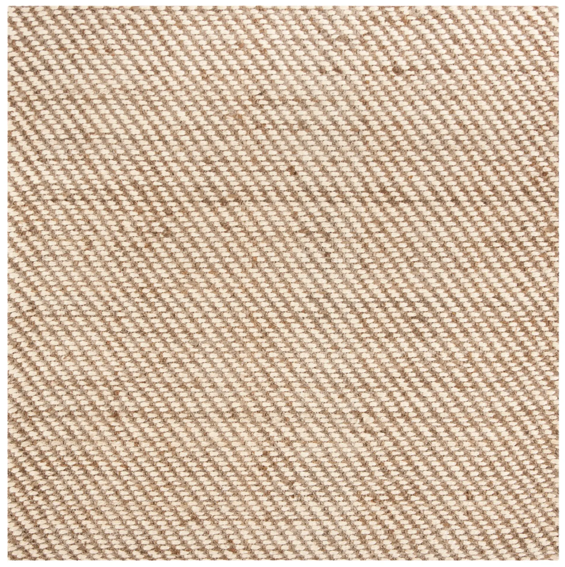 Natural Fiber Diagonal Ribbed Hand-Loomed Rug