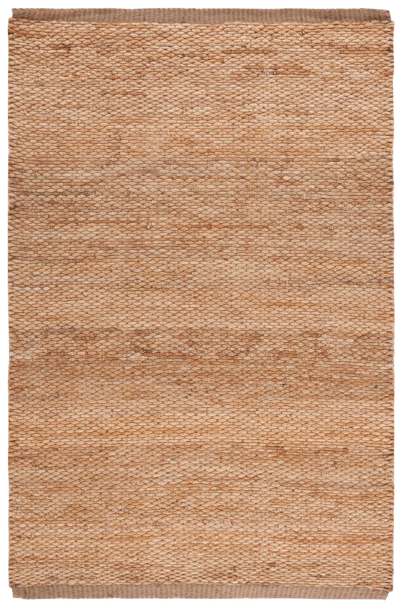 Natural Fiber Braided Ribbed Hand-Woven Jute Rug