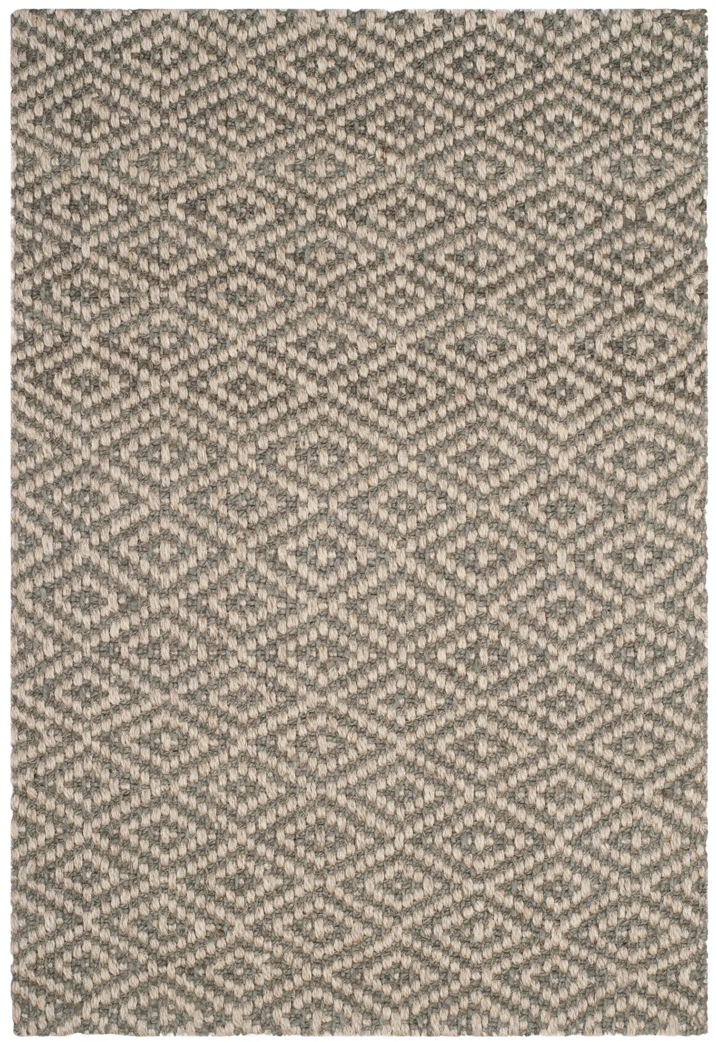 Natural Fiber Hand-Loomed Diamond Rug