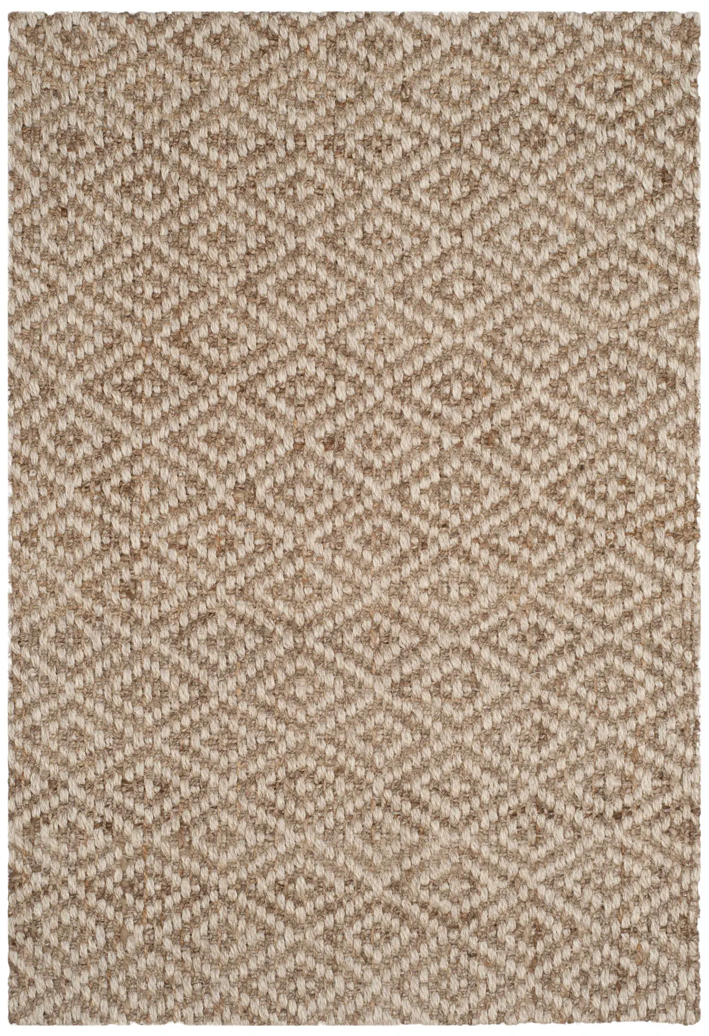 Natural Fiber Hand-Loomed Diamond Rug