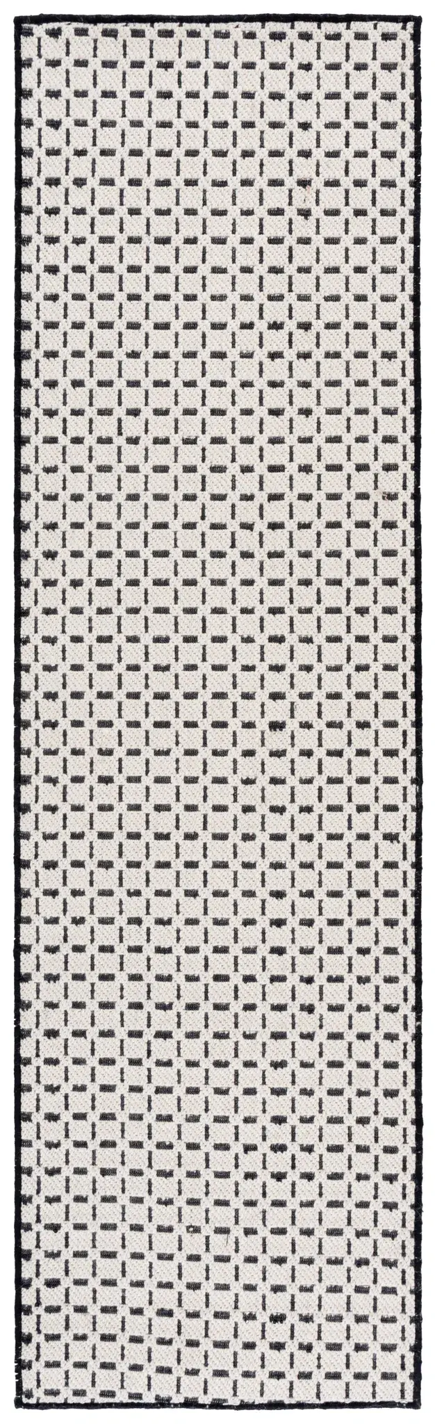 Natural Fiber Grid Wool Blend Rug