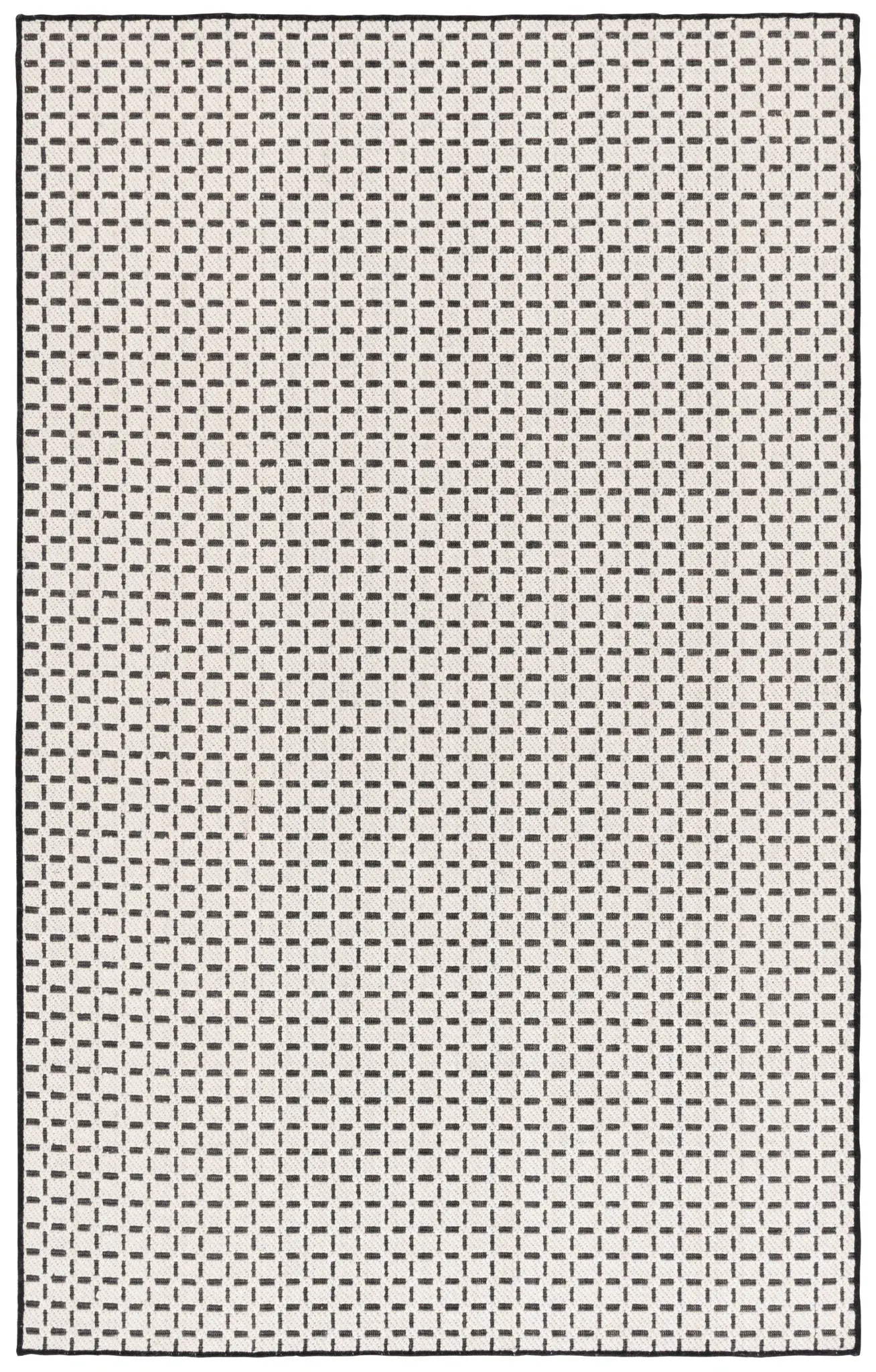 Natural Fiber Grid Wool Blend Rug