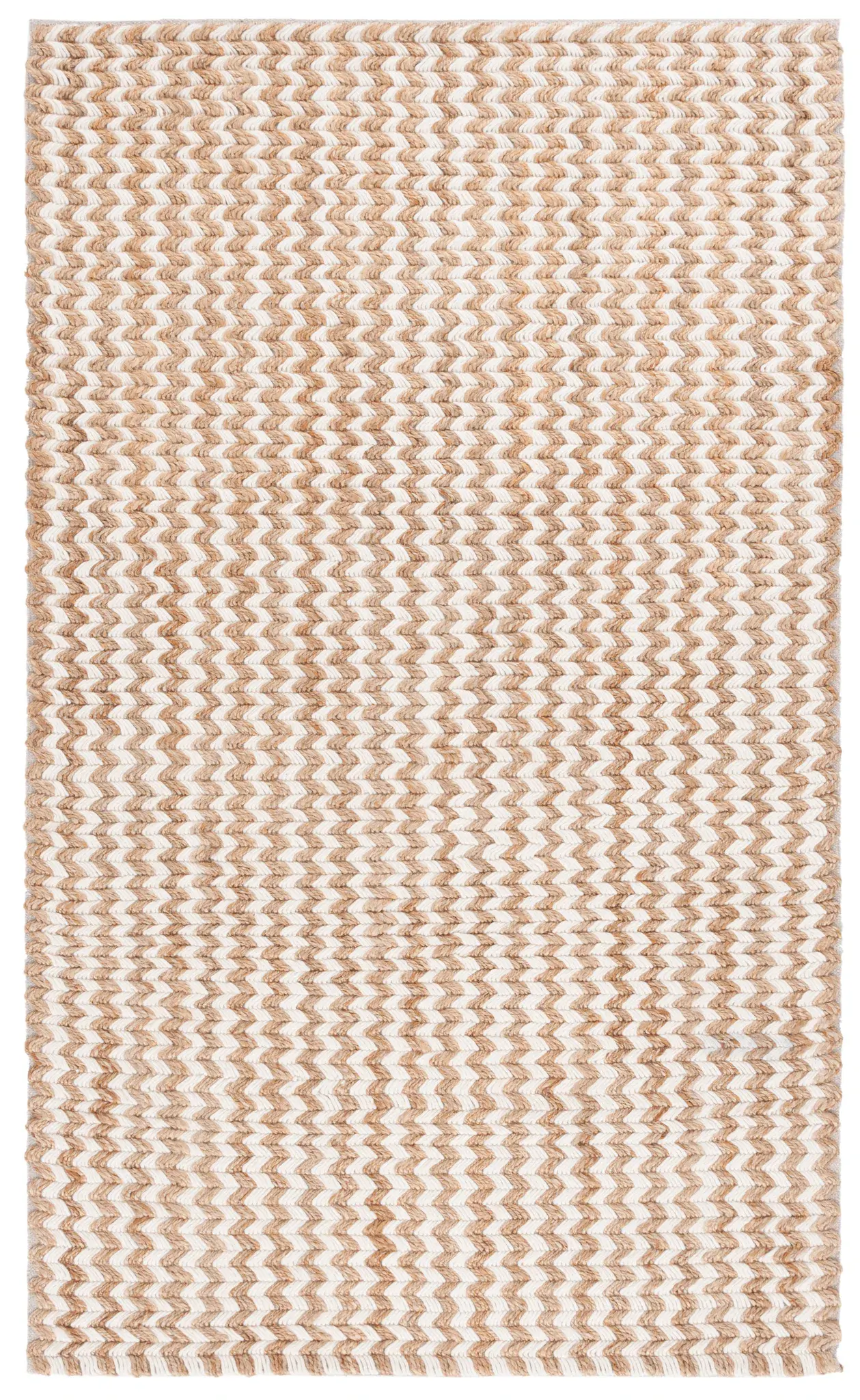 Natural Fiber Textured Chevron Hand-Loomed Rug