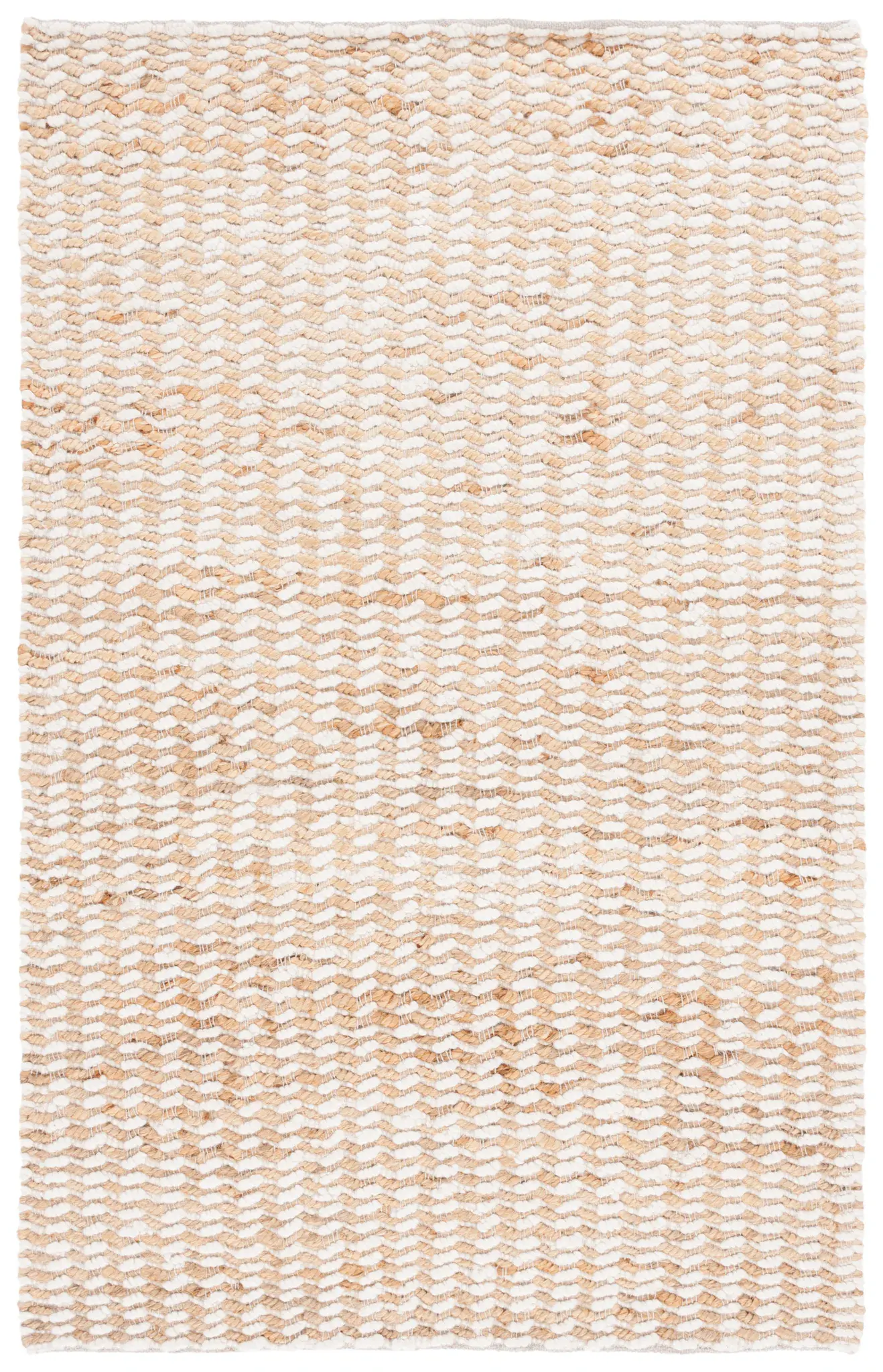 Natural Fiber Wavy Ribbed Hand-Loomed Rug