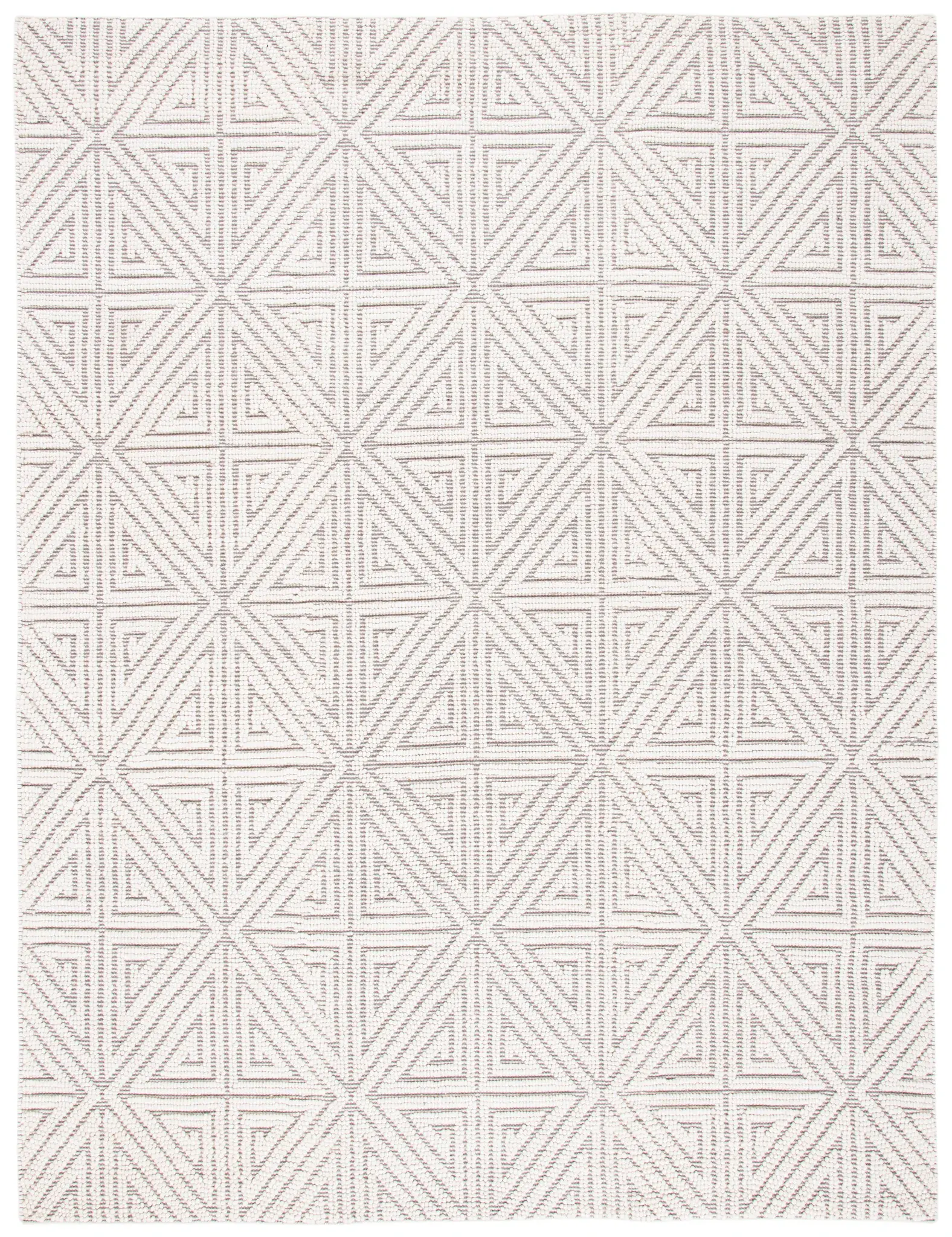 Natural Fiber Nested Triangle Hand-Woven Rug