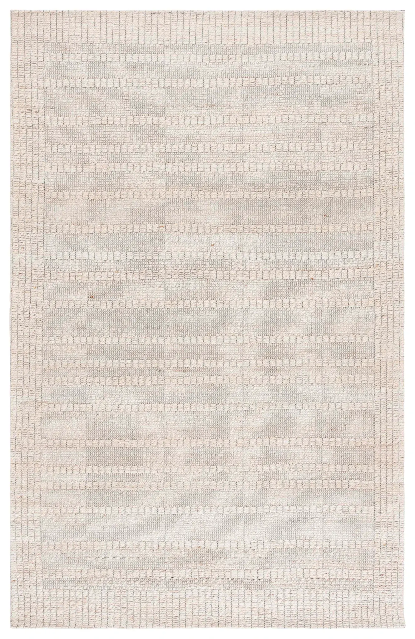 Natural Fiber Striped Border Rug