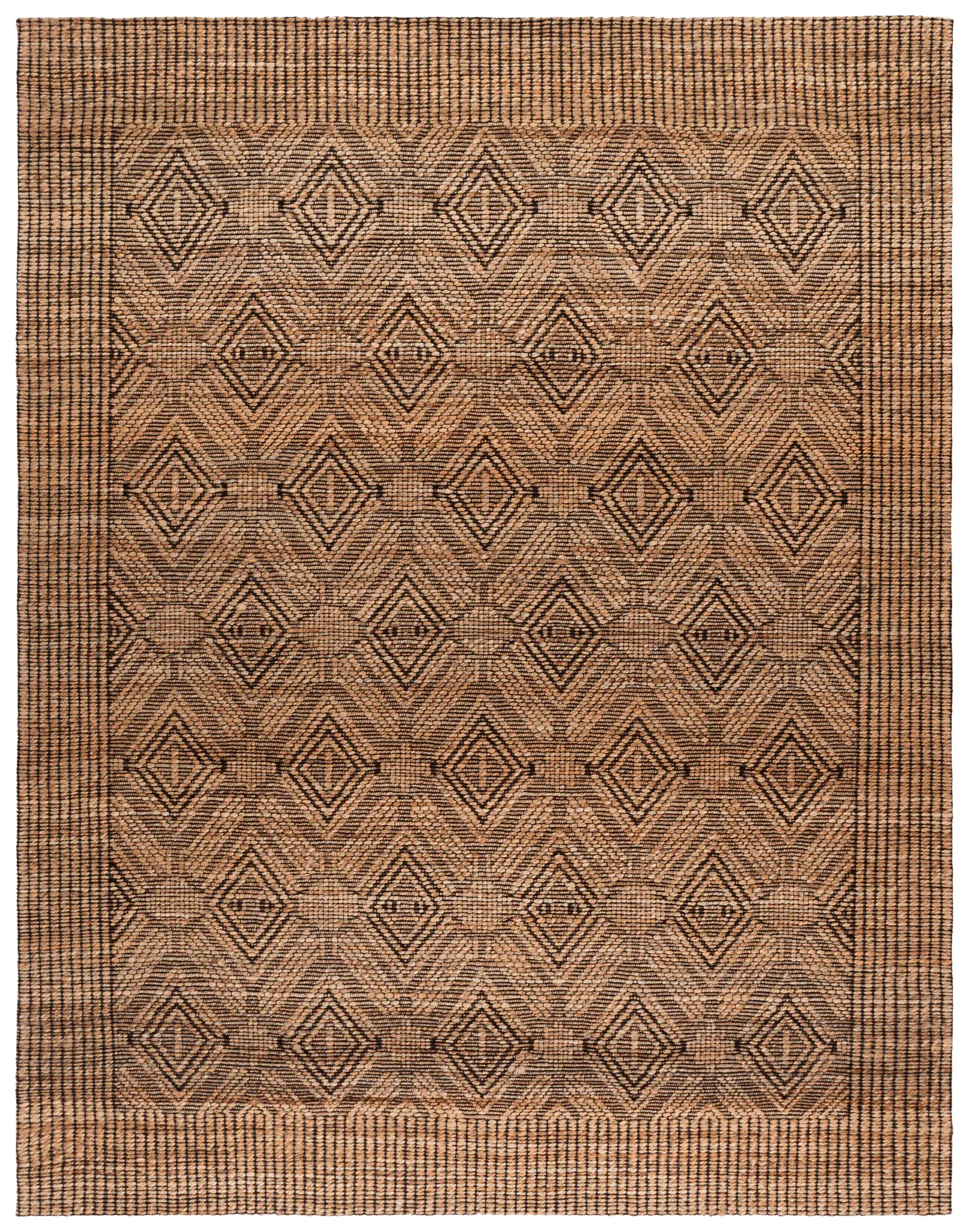 Natural Fiber Diamond Border Rug