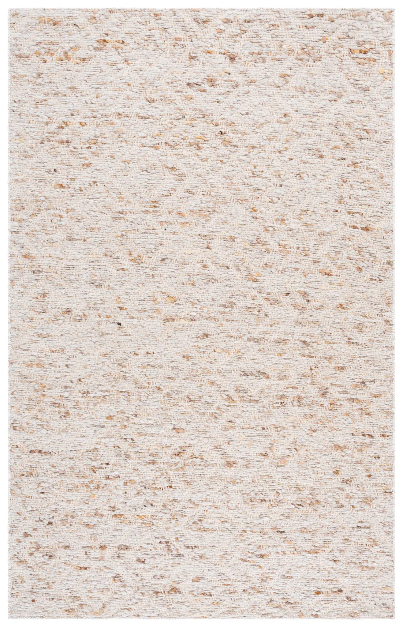 Natural Fiber Basketweave Hand-Woven Wool Blend Rug