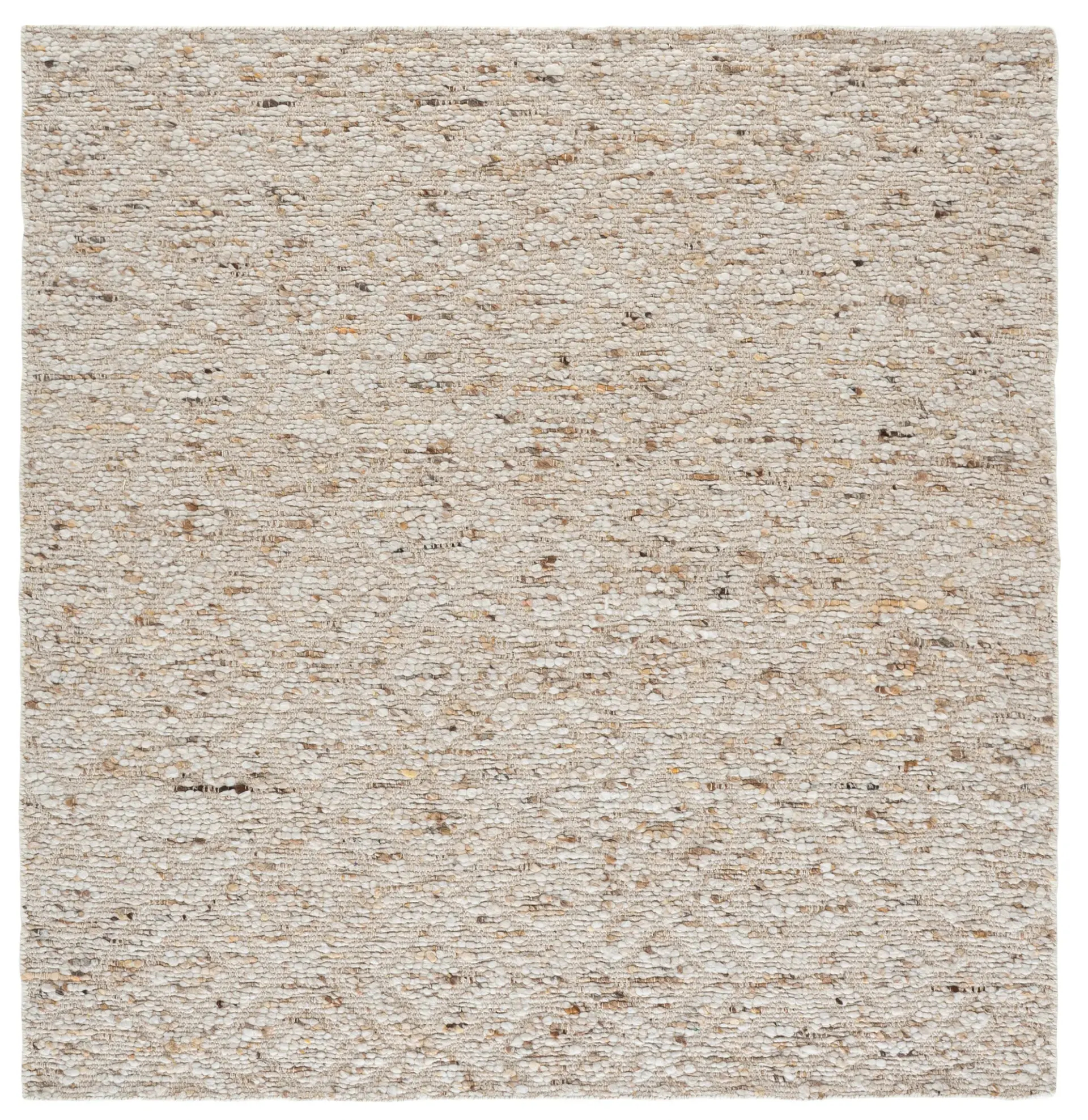 Natural Fiber Basketweave Hand-Woven Wool Blend Rug