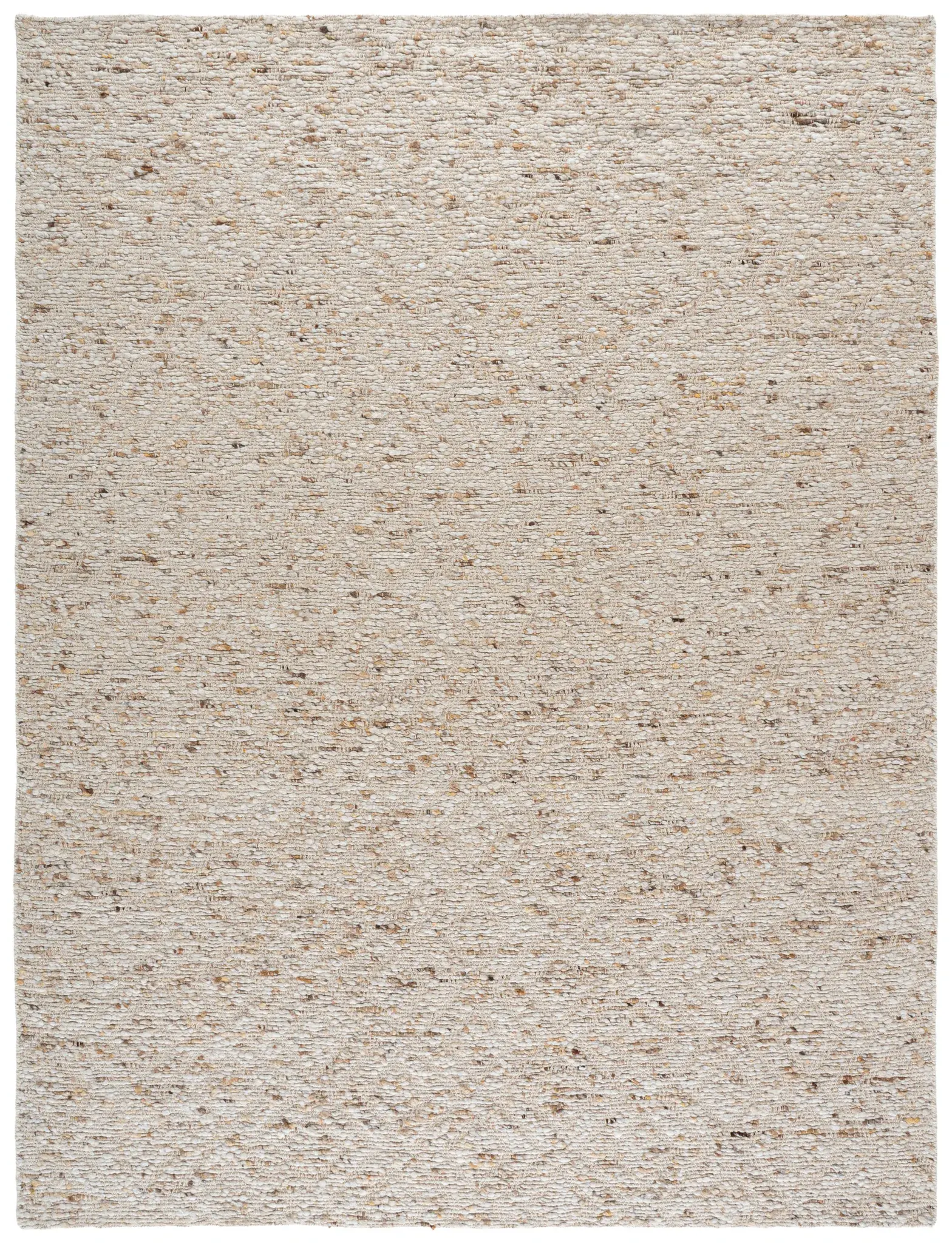 Natural Fiber Basketweave Hand-Woven Wool Blend Rug