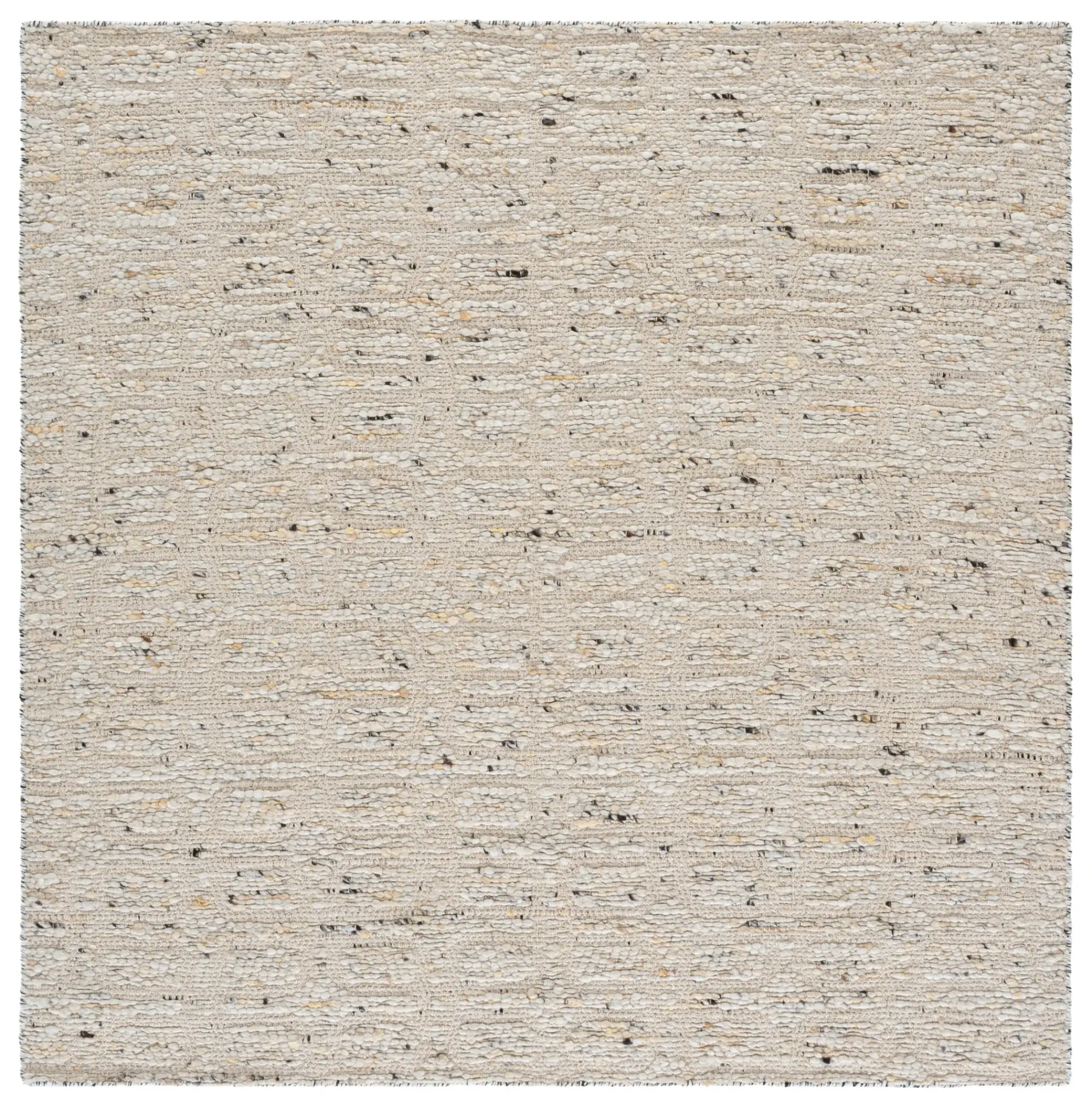 Natural Fiber Coastal Textured Hand-Woven Wool Blend Rug