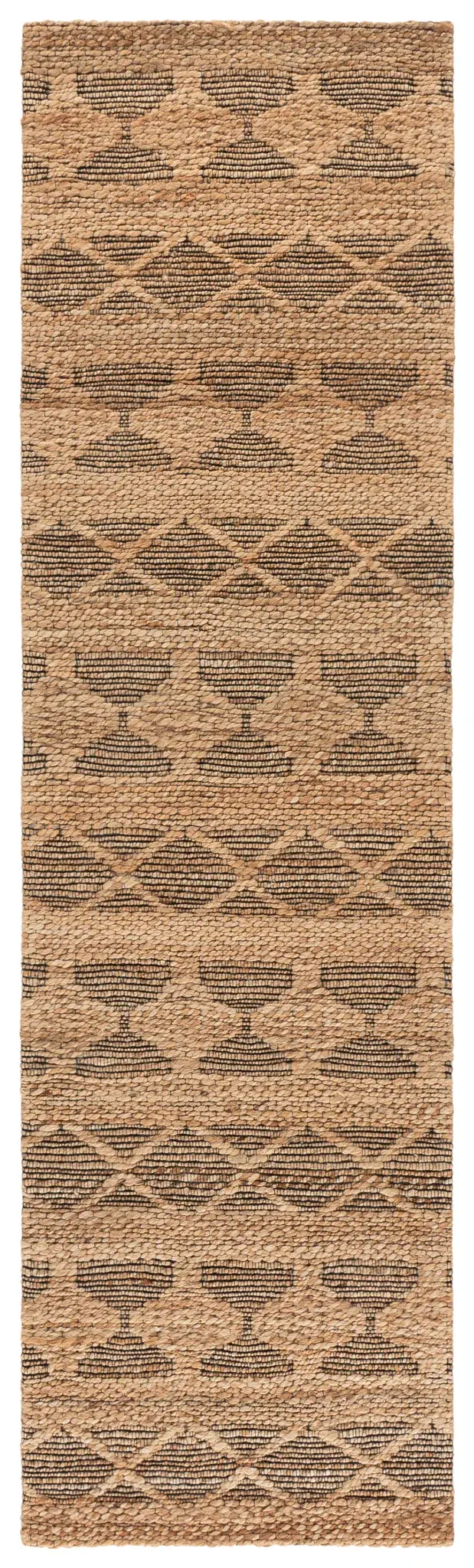Natural Fiber Diamond And Hourglass Hand-Woven Rug